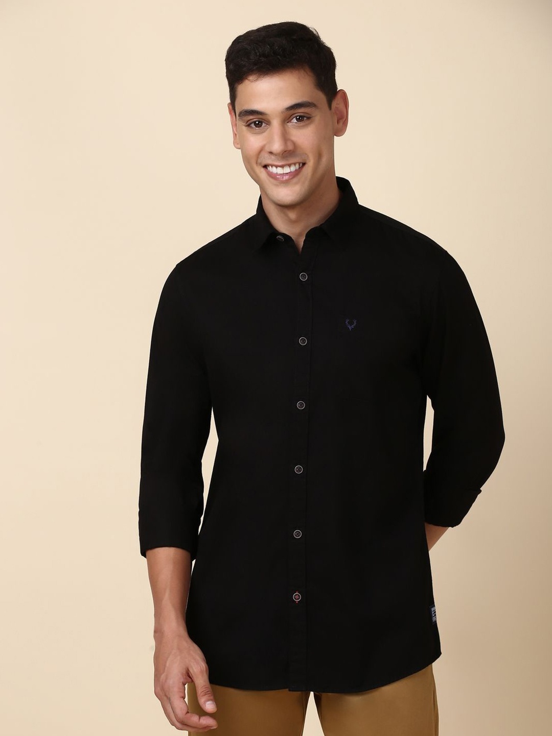 

Allen Solly Men Opaque Casual Shirt, Black