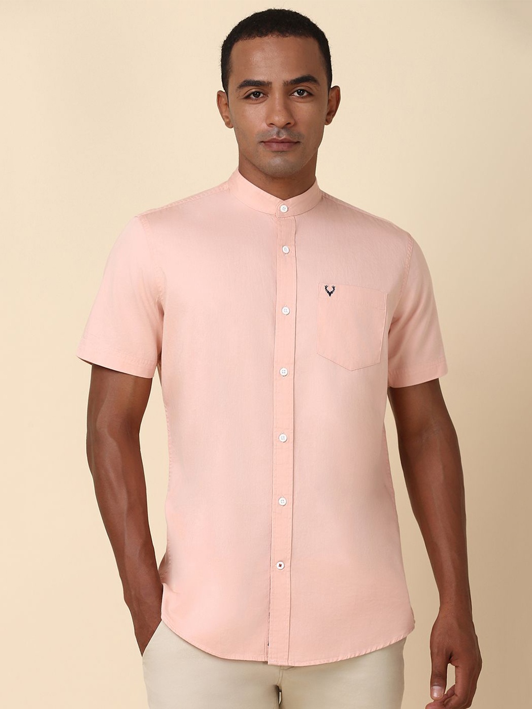 

Allen Solly Men Opaque Casual Shirt, Peach