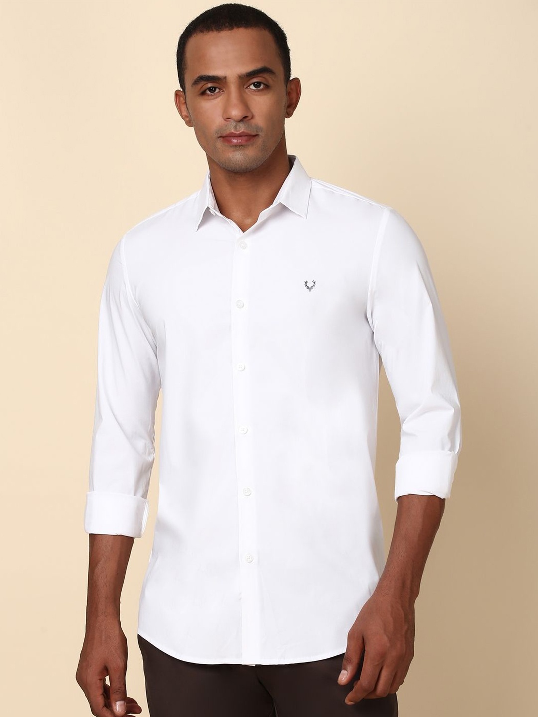 

Allen Solly Men Solid Spread Collar Slim Fit Casual Shirt, White