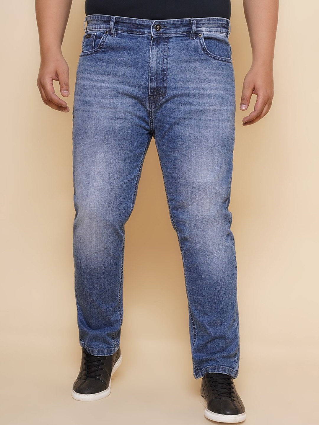 

John Pride Men Heavy Fade Stretchable Jeans, Blue