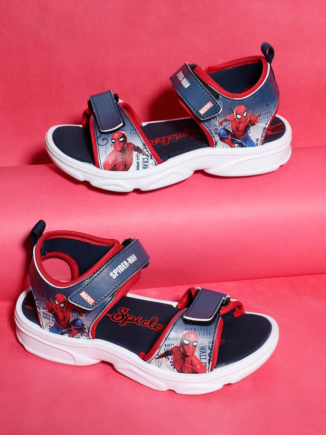 

Kids Ville Boys Spiderman Printed Sports Sandals, Navy blue