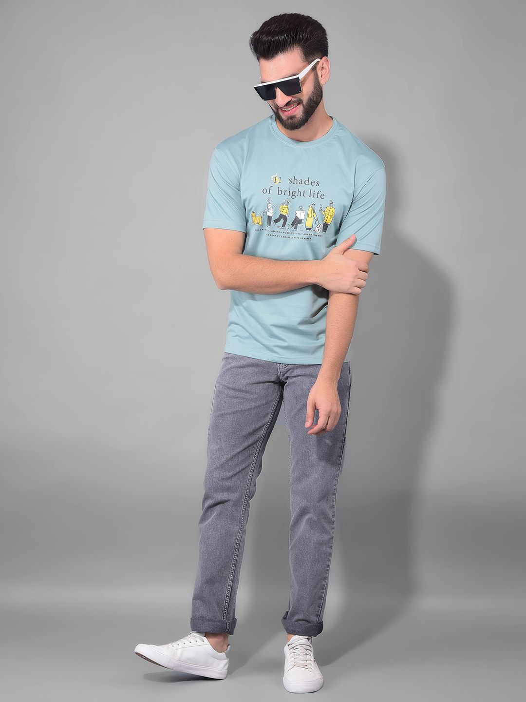 

COBB Men Typography Printed Round Neck T-shirt, Sea green