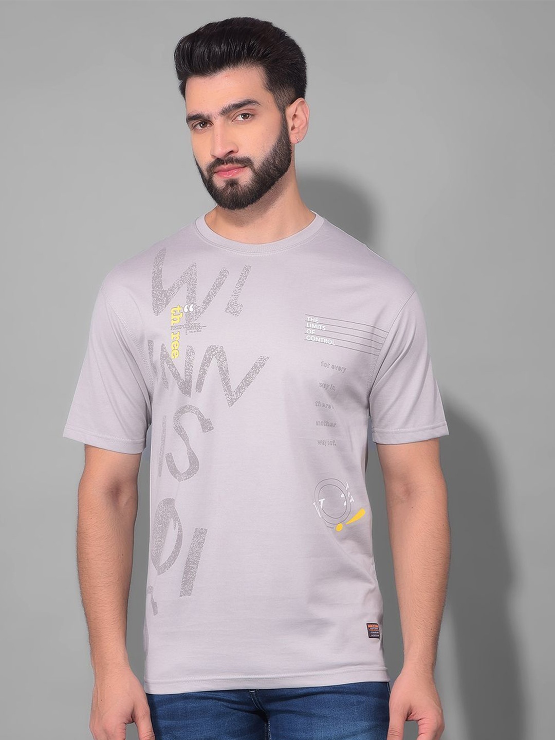 

COBB Men Typography Printed Round Neck T-shirt, Mauve