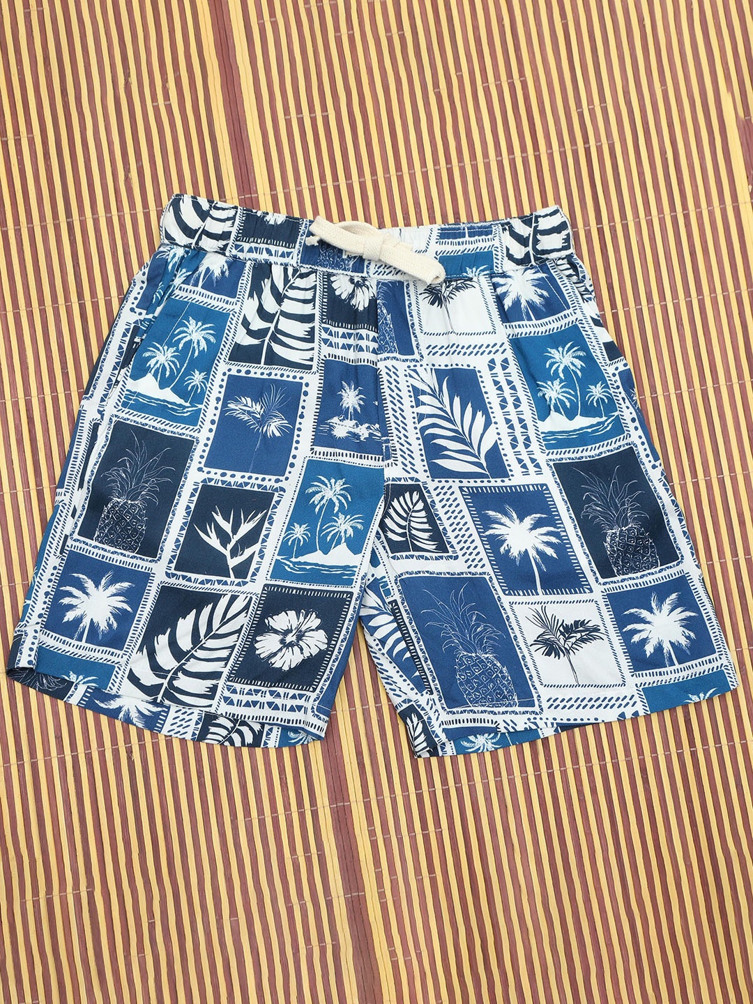 

The Lion and The Fish Boys Printed Shorts, Blue