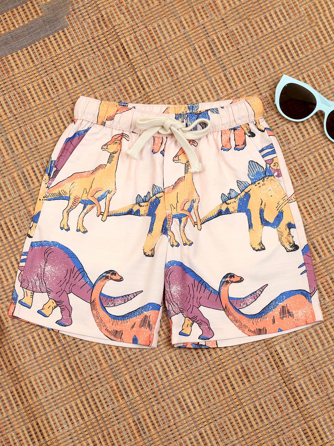 

The Lion and The Fish Boys Printed Shorts, Peach
