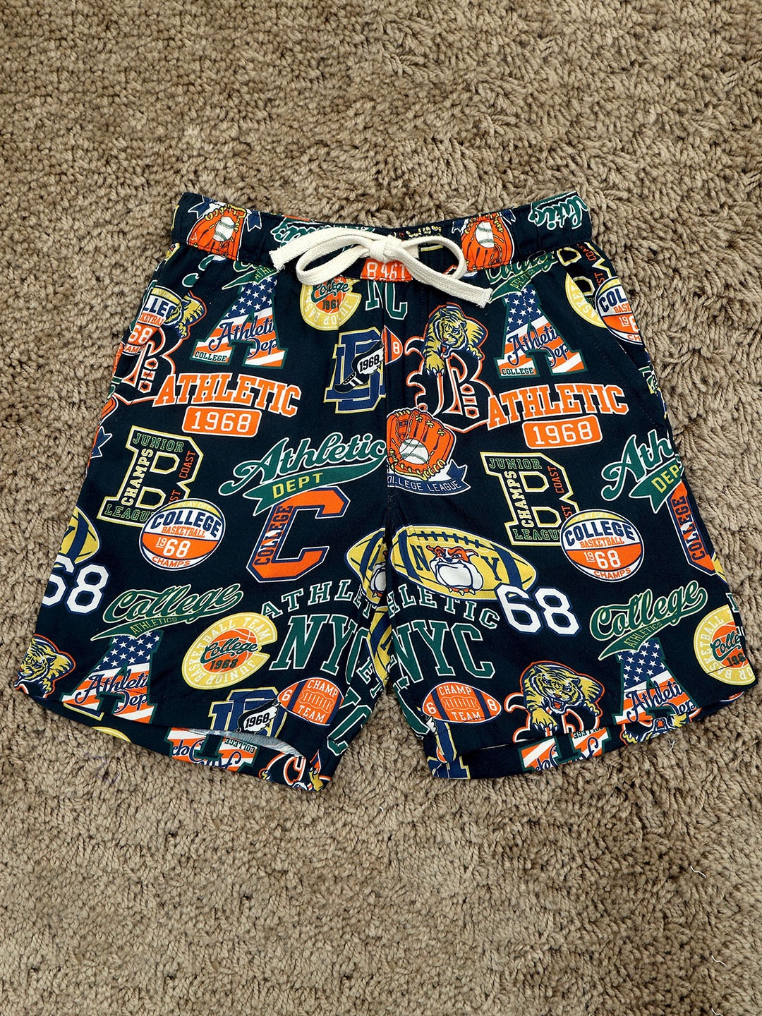 

The Lion and The Fish Boys Printed Shorts, Navy blue