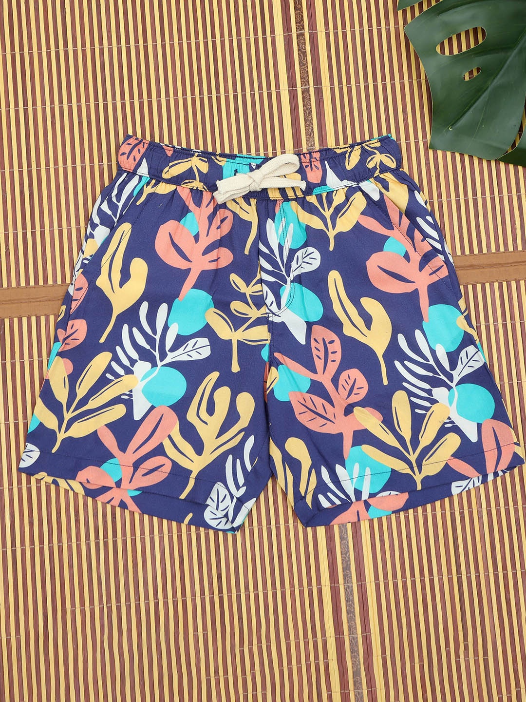 

The Lion and The Fish Boys Floral Printed Shorts, Purple