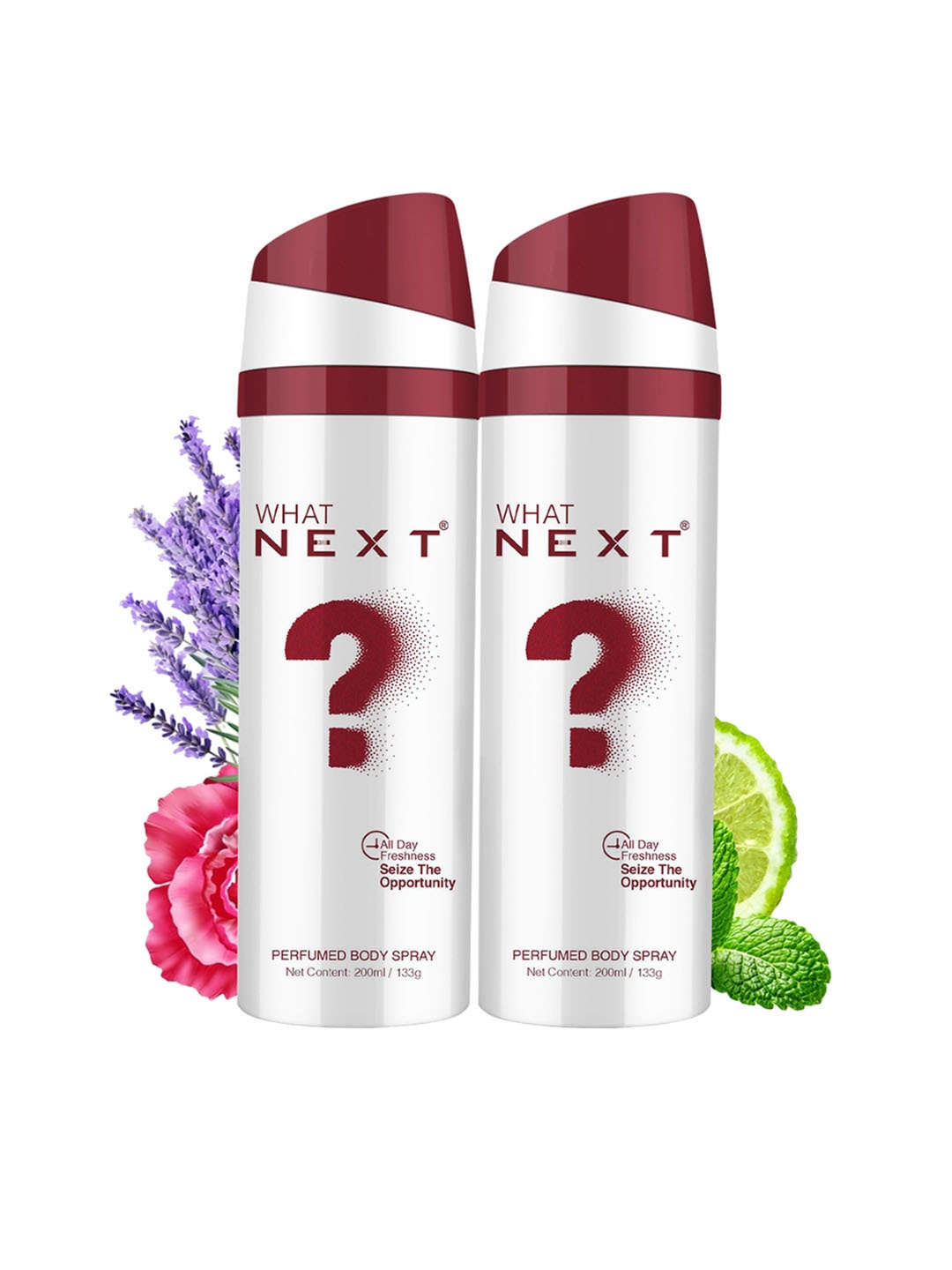 

NEXT CARE What Set Of 2 Long Lasting Perfumed Body Spray - 200ml (133g) Each, White