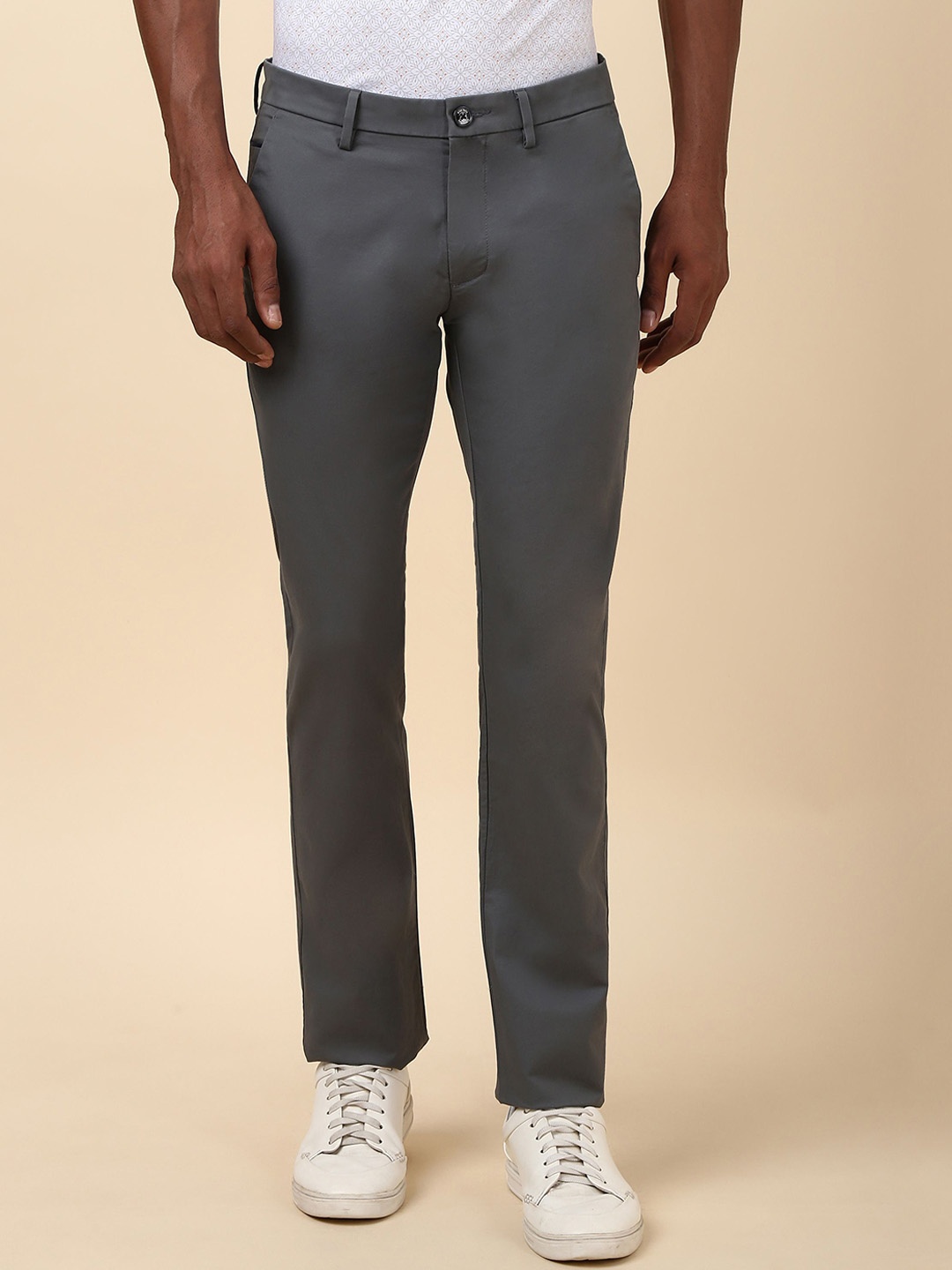 

Allen Solly Men Slim Fit Trousers, Grey