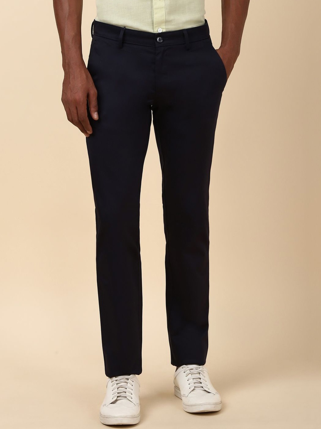 

Allen Solly Men Slim Fit Chinos Trousers, Navy blue