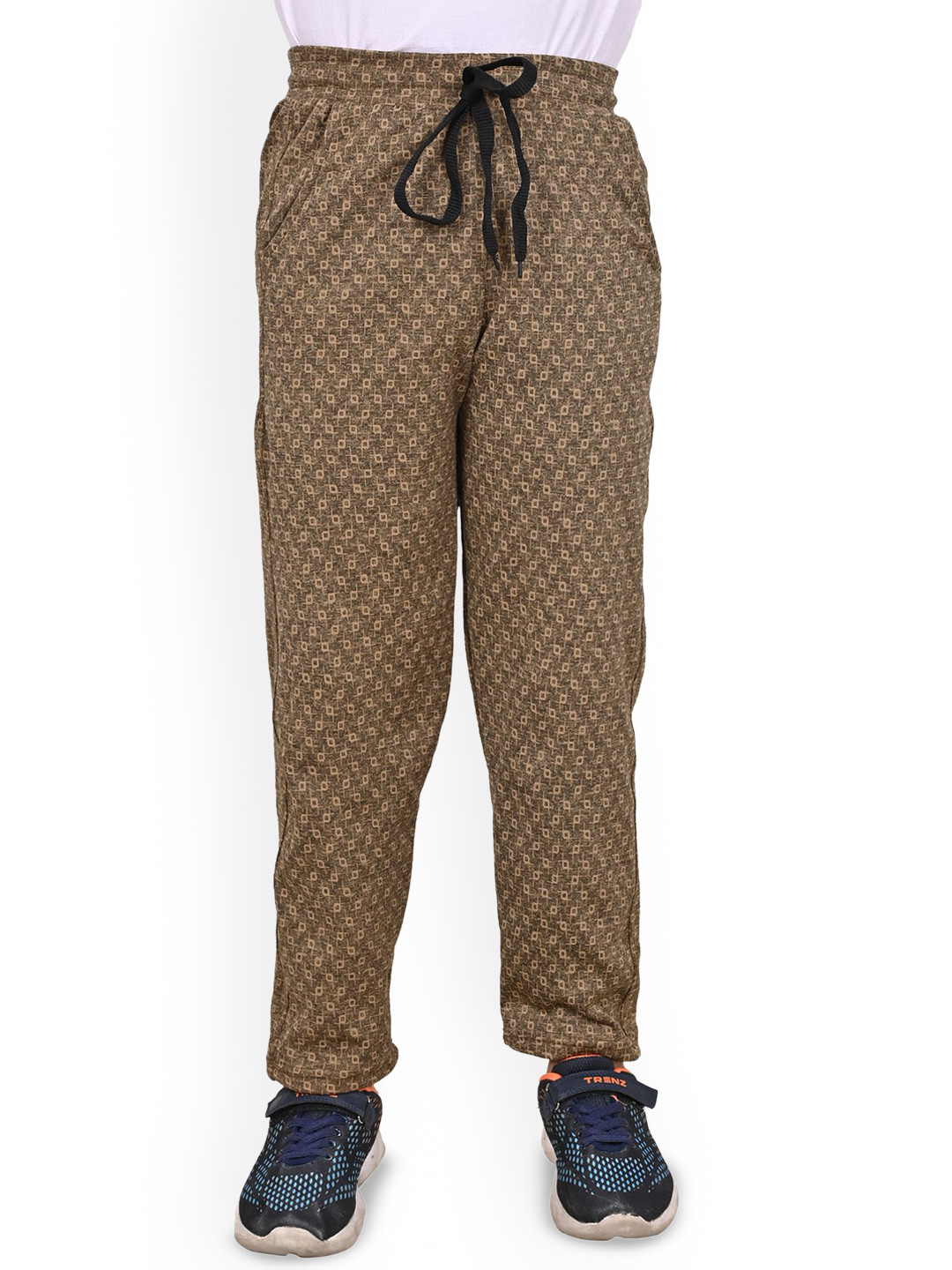 

BAESD Boys Checked Track Pants, Brown