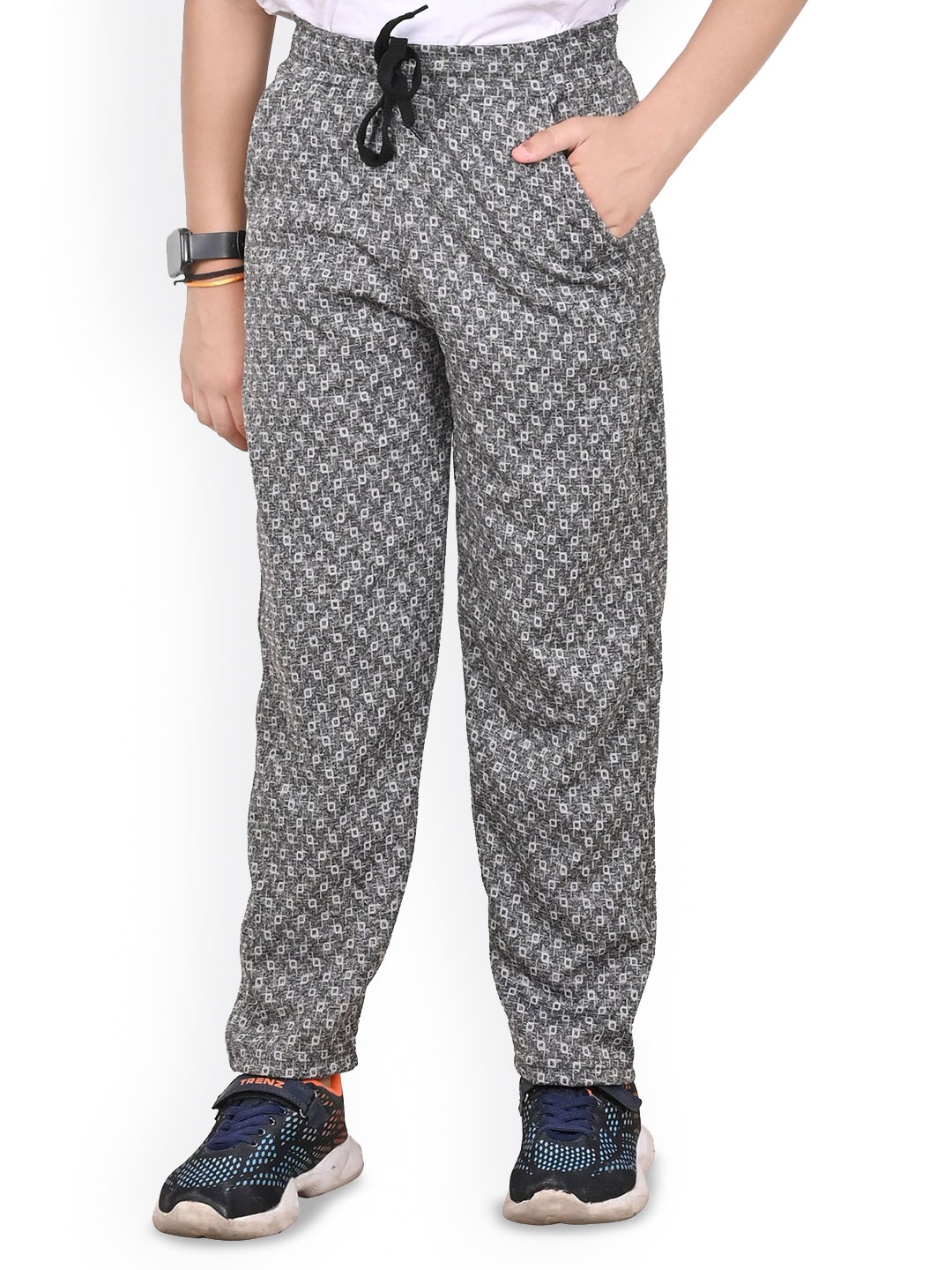 

BAESD Boys Abstract Printed Track Pants, Grey