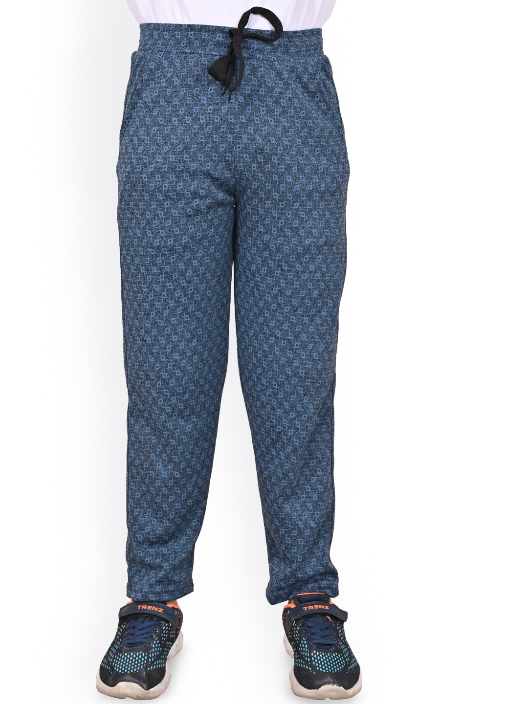 

BAESD Boys Checked Track Pants, Navy blue