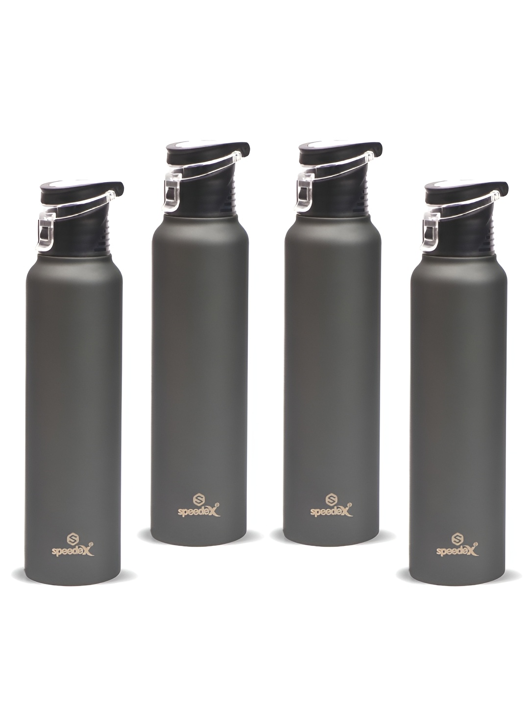 

Speedex Grey Set of 4 Stainless Steel Solid Water Bottle