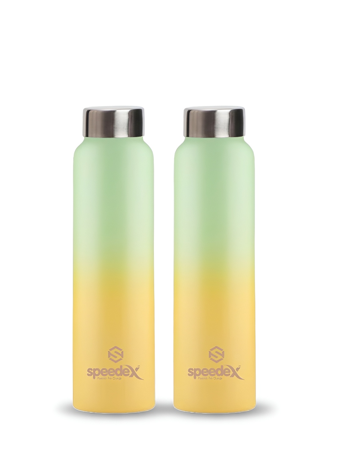 

Speedex Lime Green Set of 2 Stainless Steel Solid Water Bottle