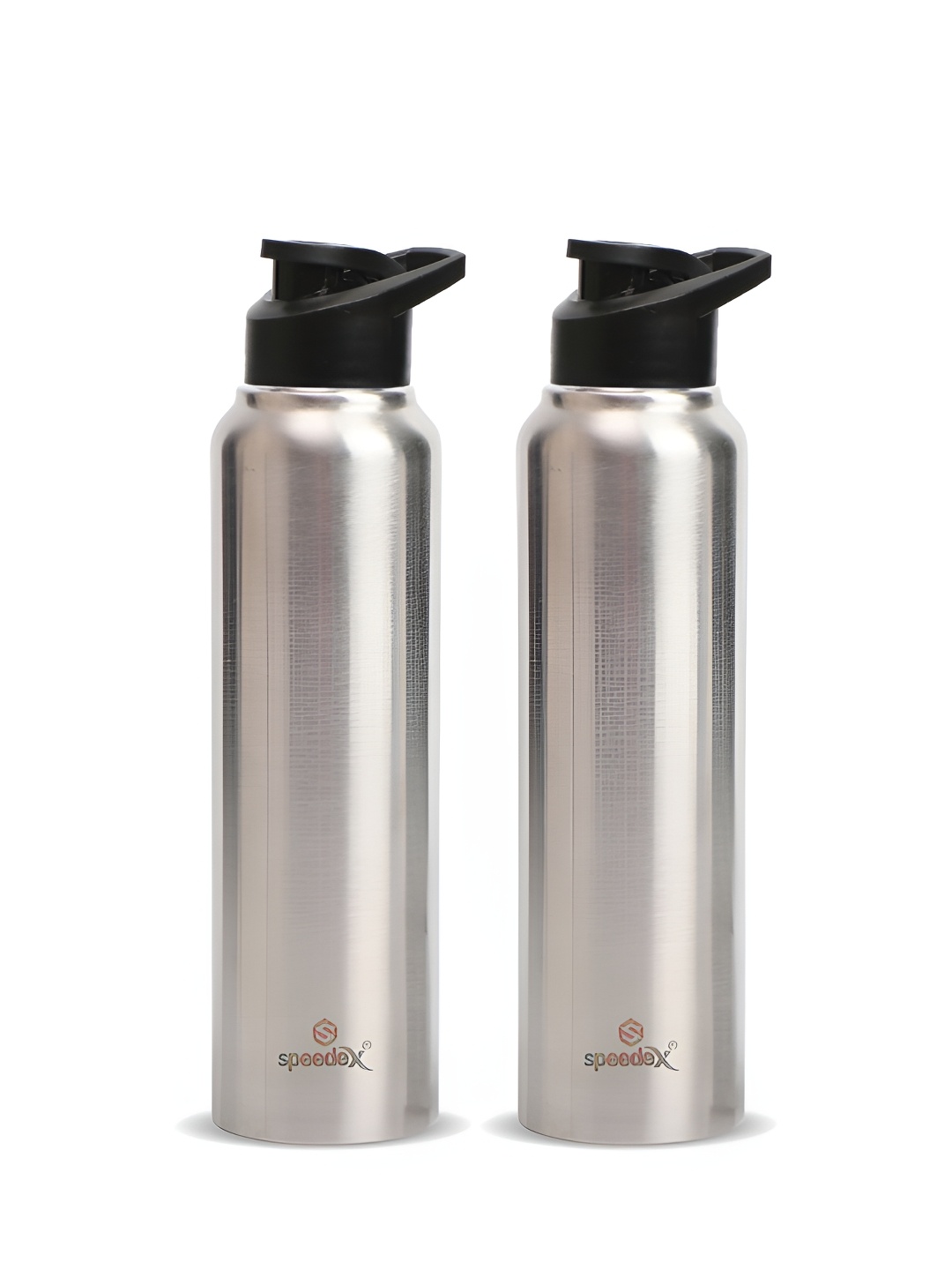 

Speedex Silver-Toned Set of 2 Stainless Steel Solid Water Bottle