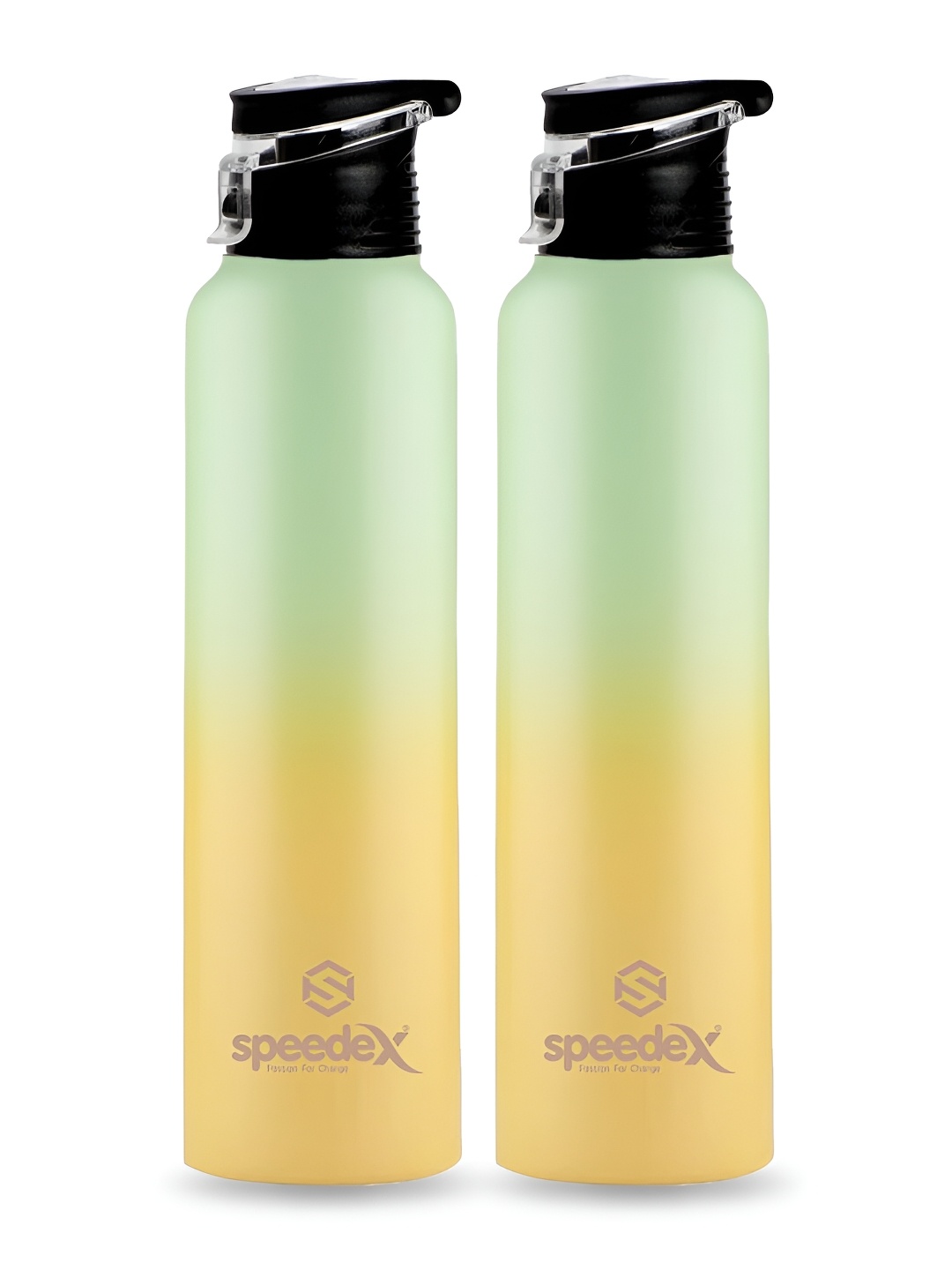 

Speedex Lime Green Set of 2 Stainless Steel Solid Water Bottle