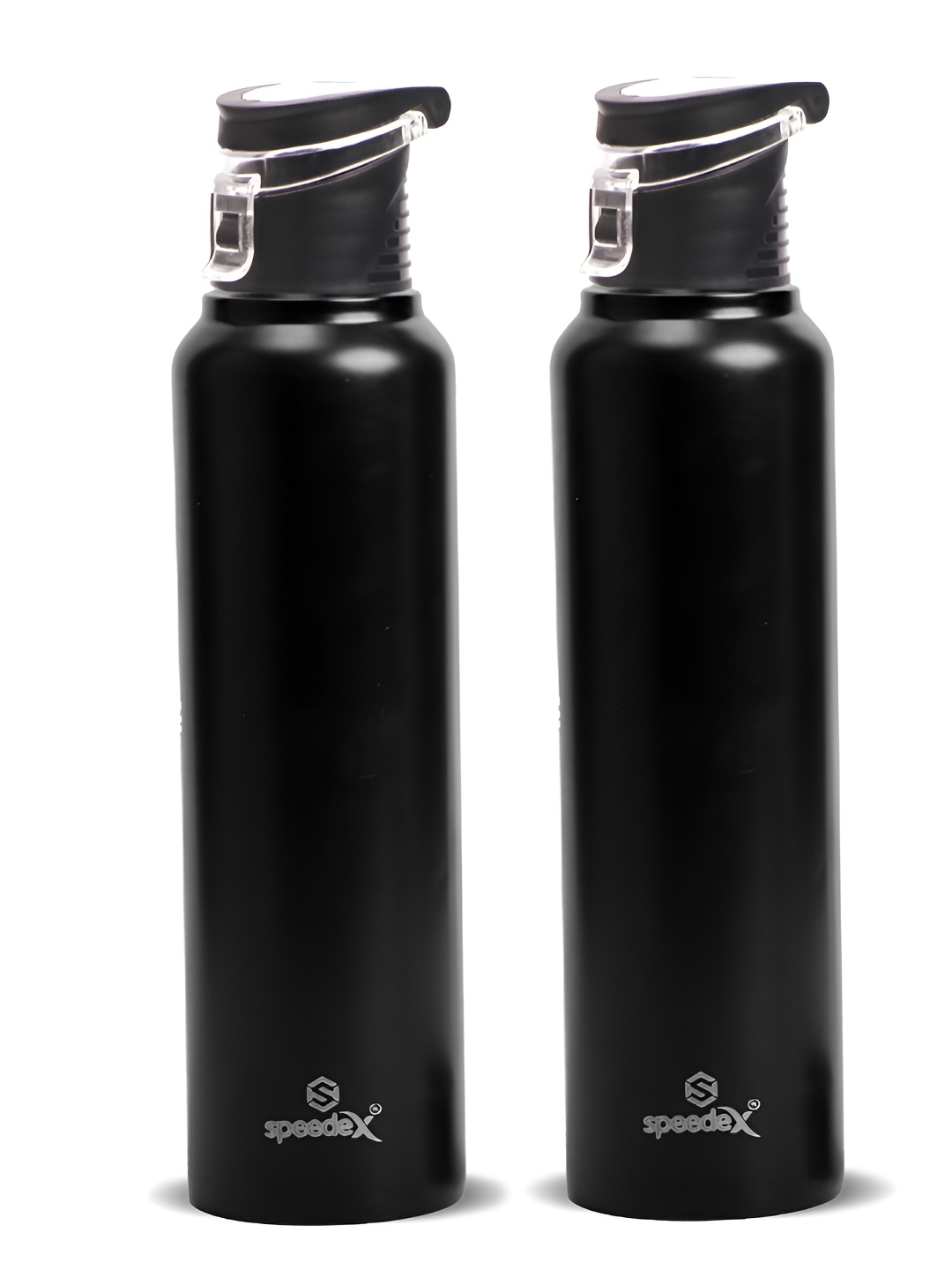 

Speedex Black Set of 2 Stainless Steel Solid Water Bottle