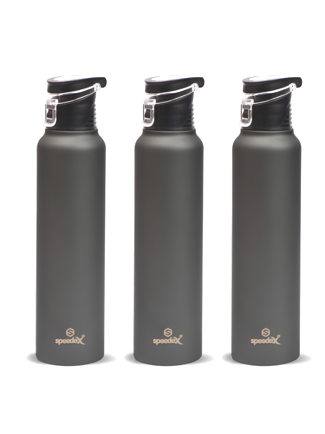 

Speedex Grey Set of 3 Stainless Steel Solid Water Bottle