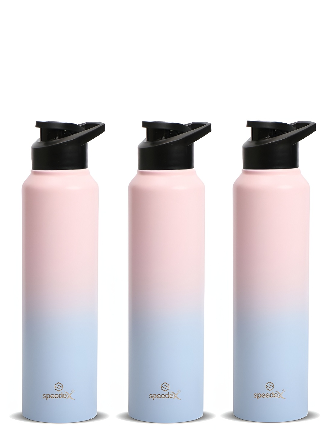 

Speedex Pink Set of 3 Stainless Steel Solid Water Bottle
