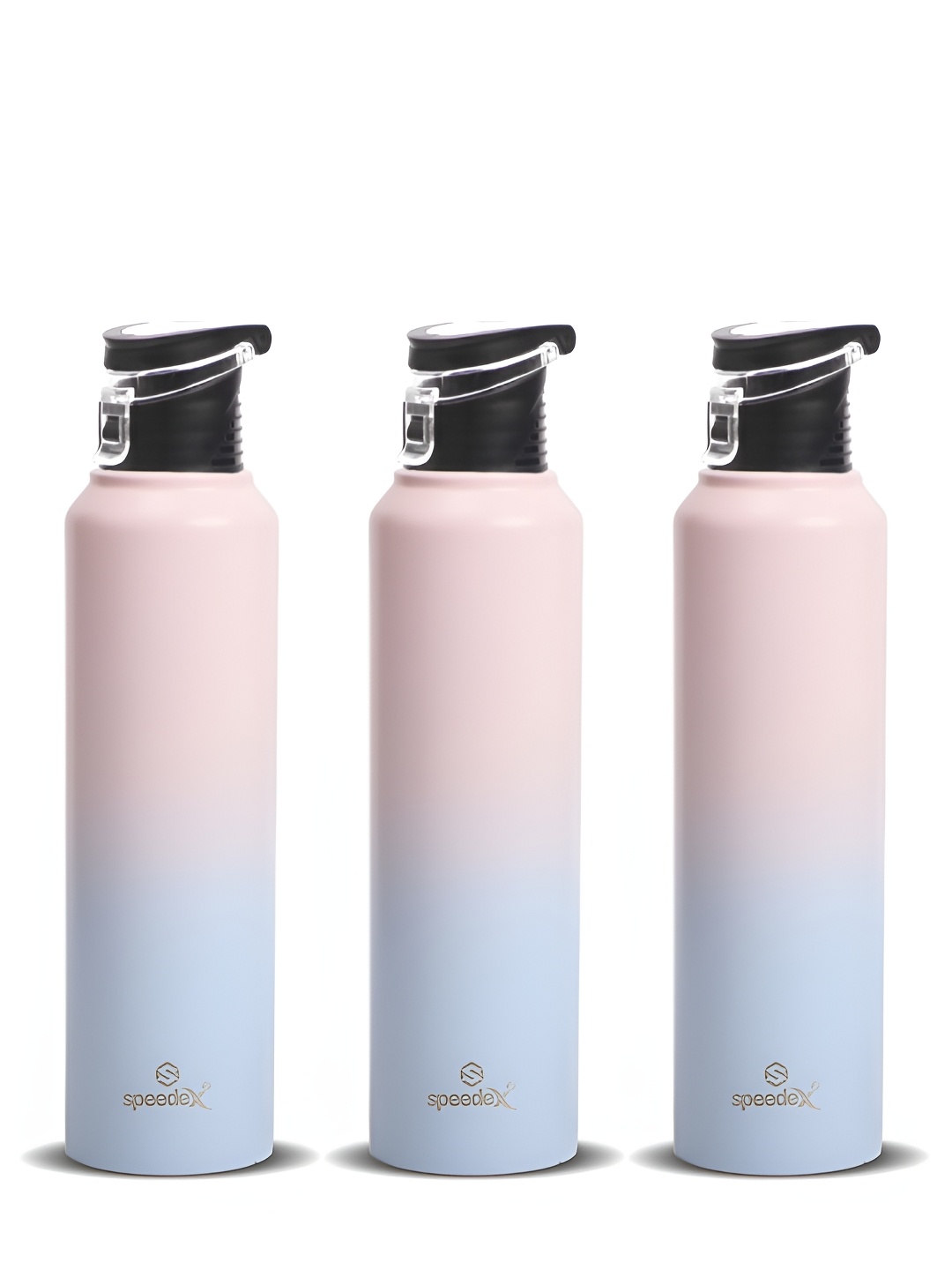 

Speedex Pink Set of 3 Stainless Steel Solid Water Bottle