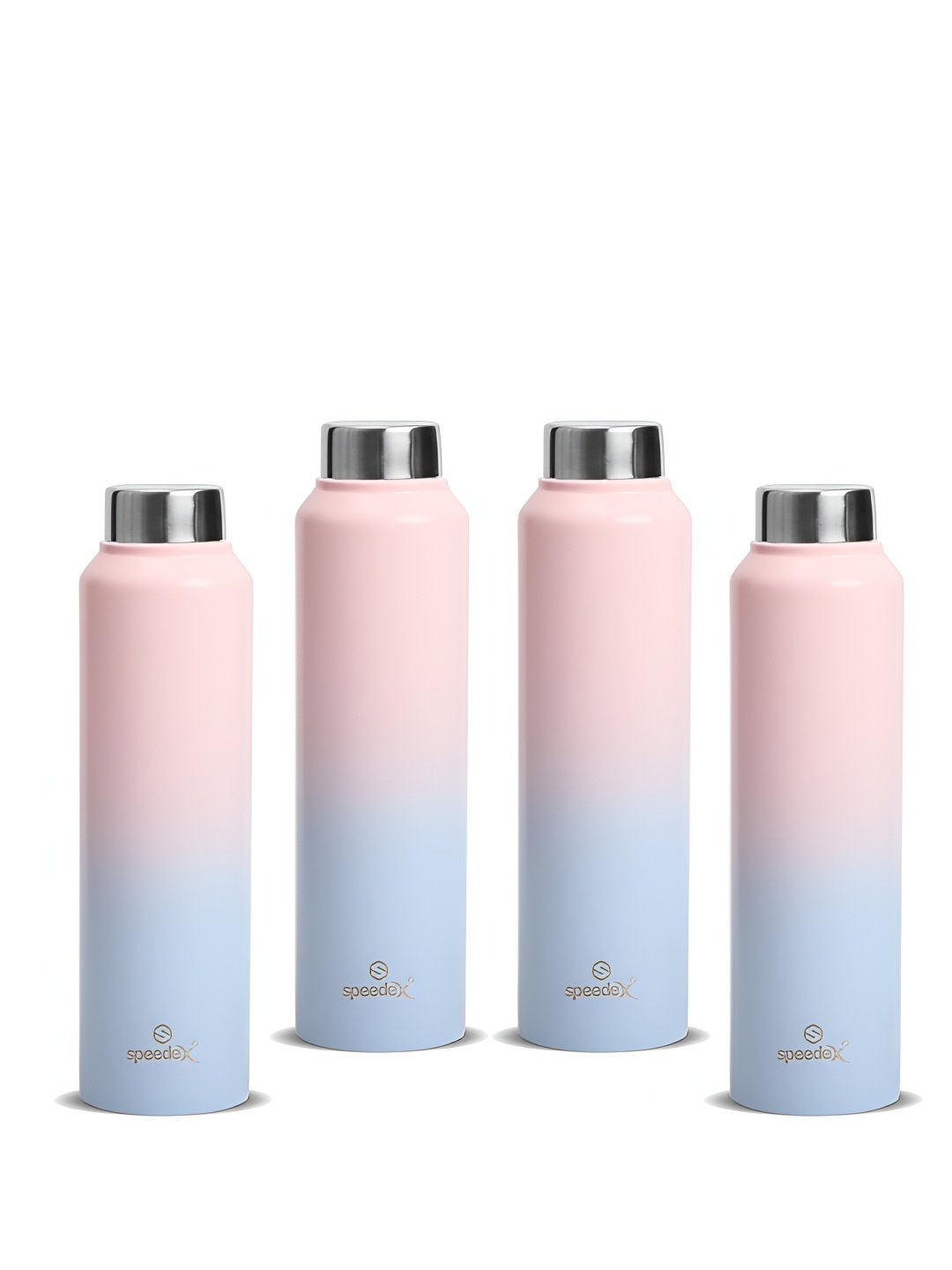 

Speedex Pink Set of 4 Stainless Steel Solid Water Bottle