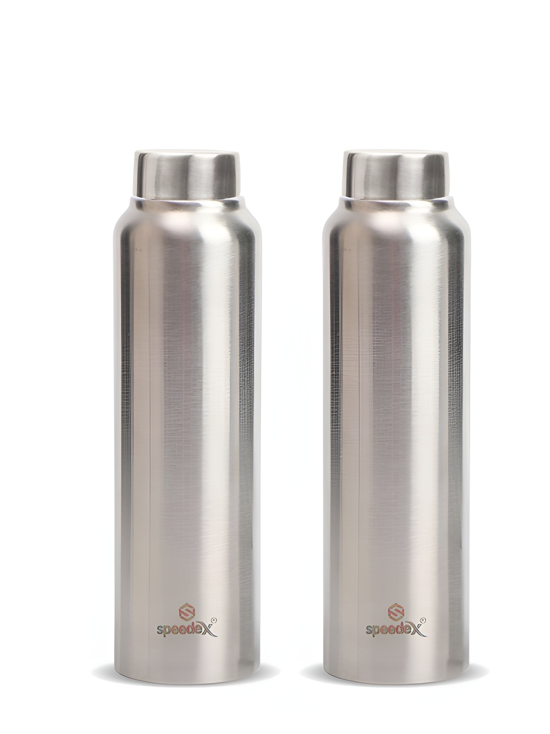 

Speedex Silver-Toned Set of 2 Stainless Steel Solid Water Bottle