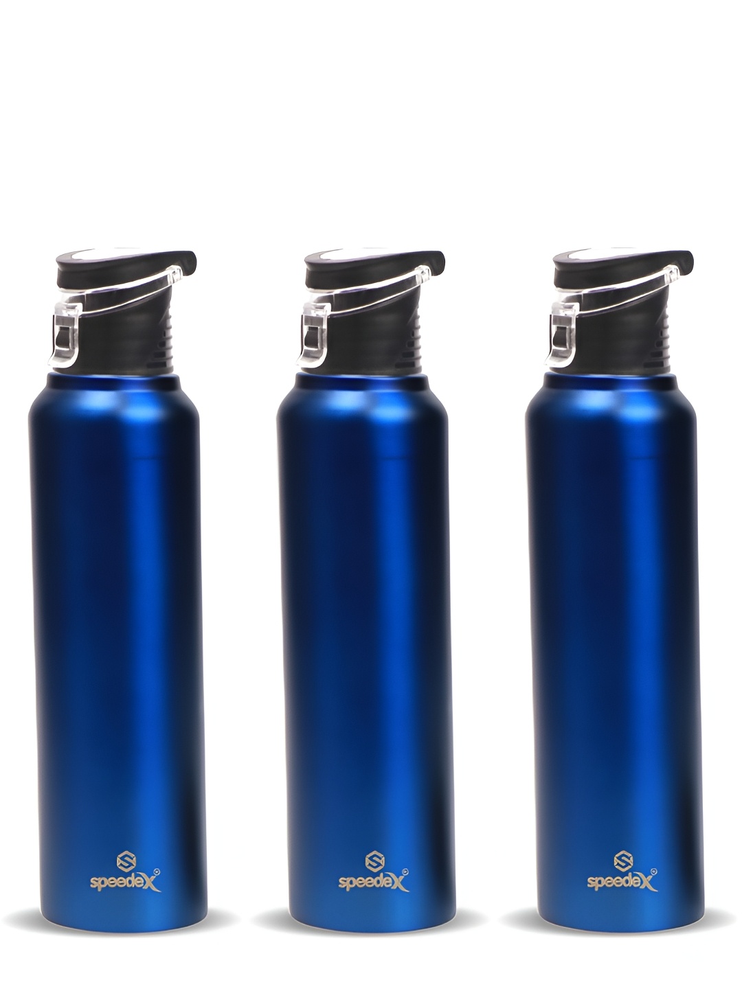 

Speedex Blue Set of 3 Stainless Steel Solid Water Bottle