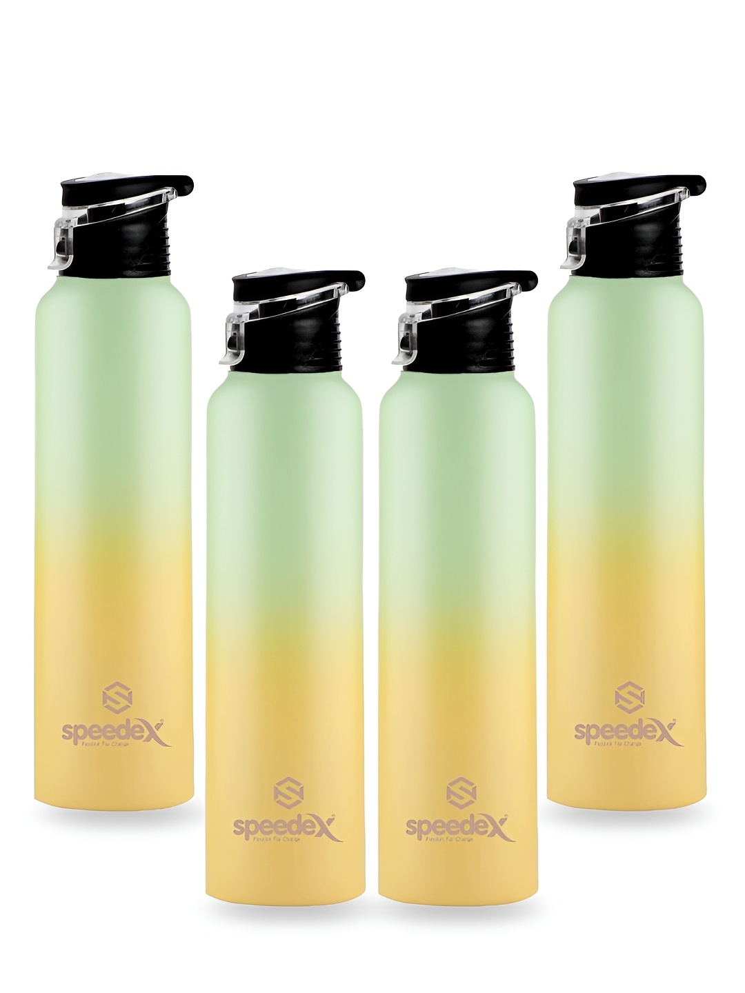 

Speedex Lime Green Set of 4 Stainless Steel Solid Water Bottle