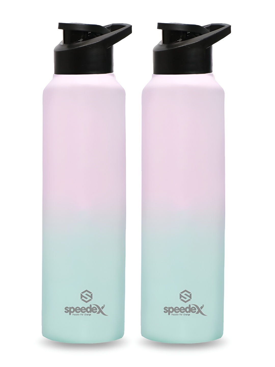 

Speedex Multicoloured Set of 2 Stainless Steel Solid Water Bottle, Multi