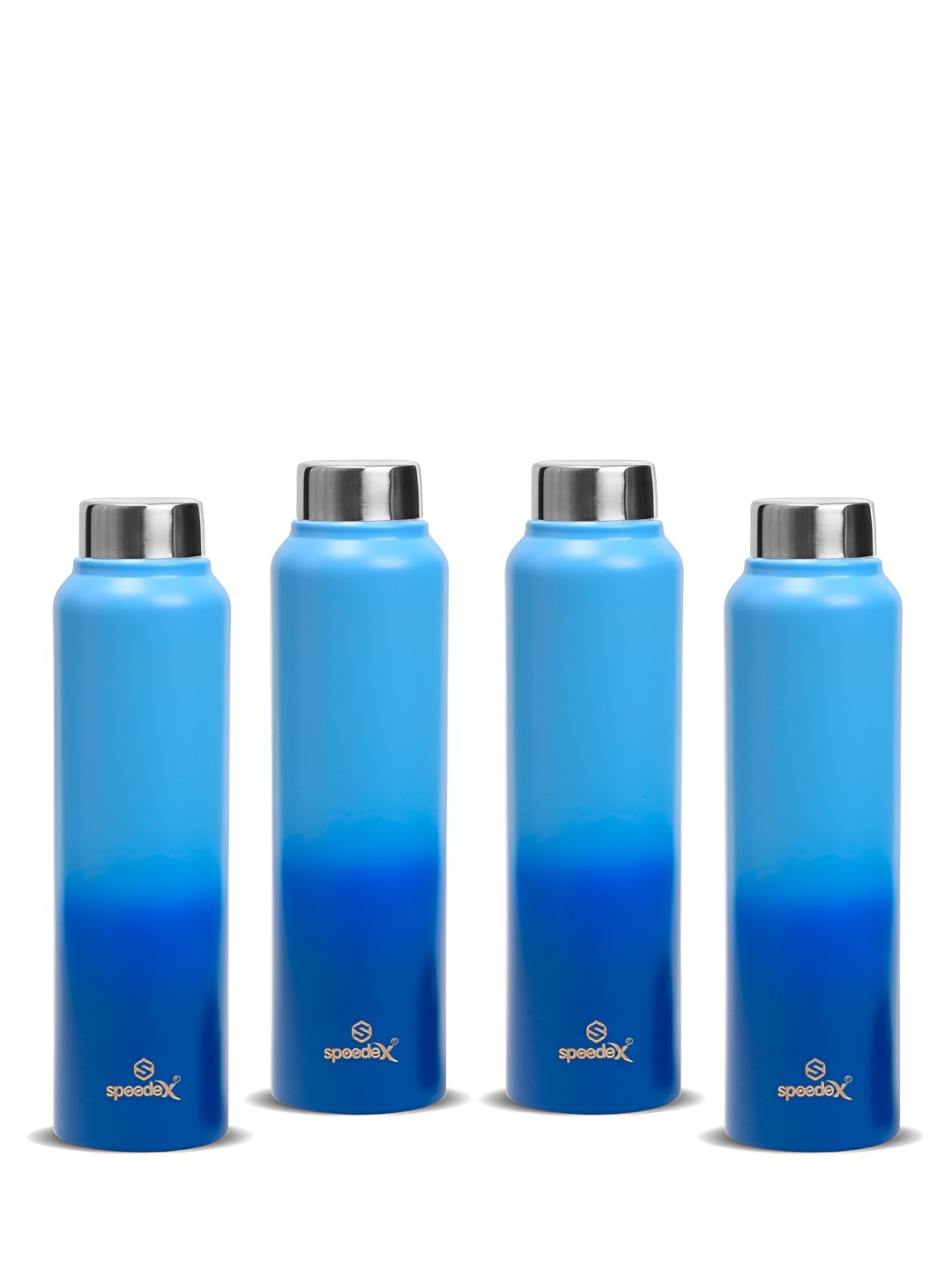 

Speedex Blue Set of 4 Stainless Steel Solid Water Bottle