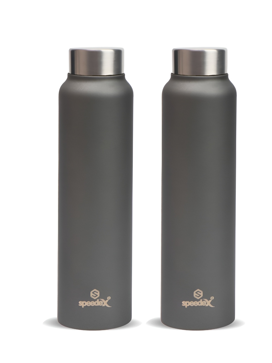 

Speedex Grey Set of 2 Stainless Steel Solid Water Bottle