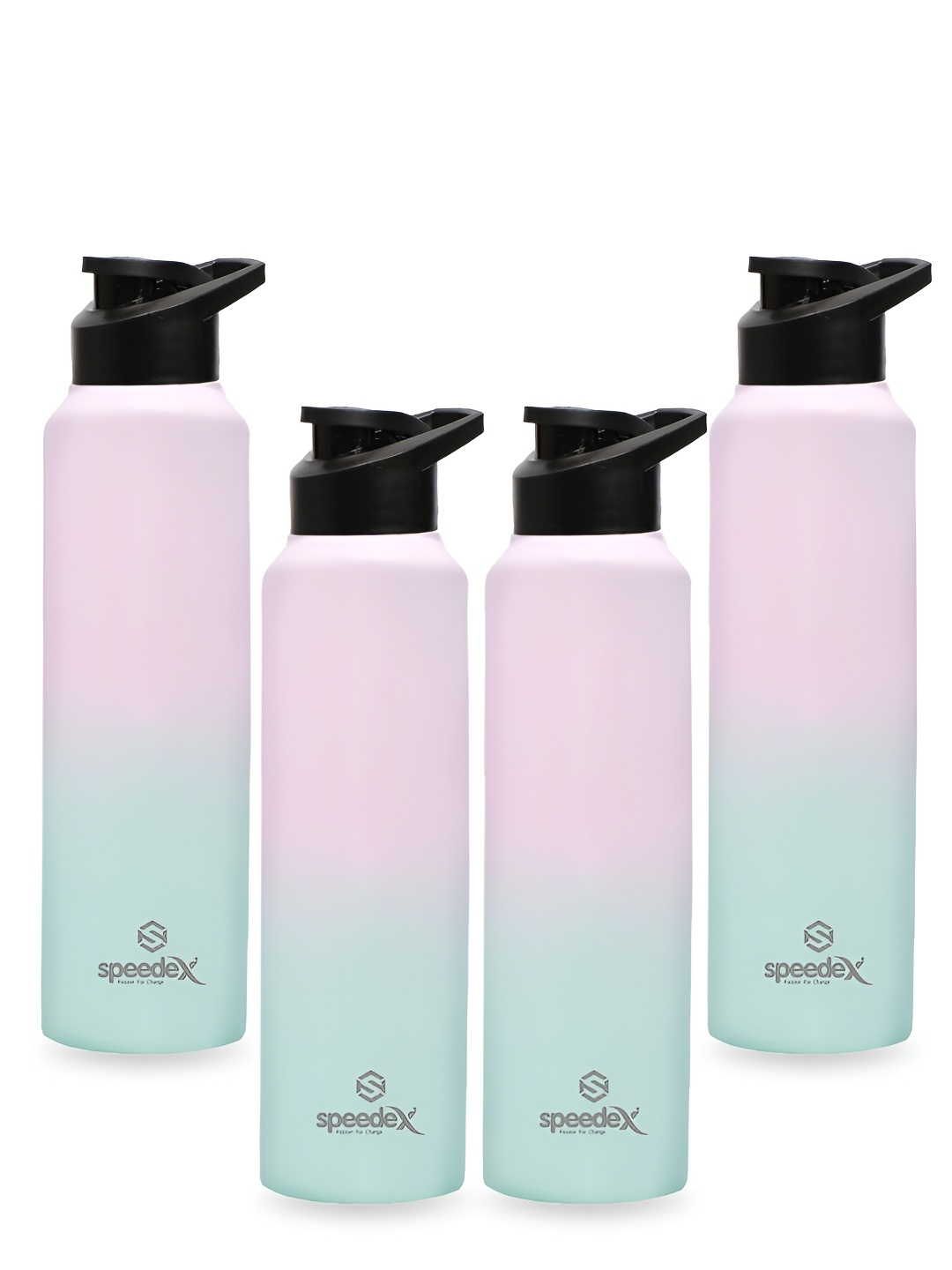 

Speedex Multicoloured Set of 4 Stainless Steel Solid Water Bottle, Multi