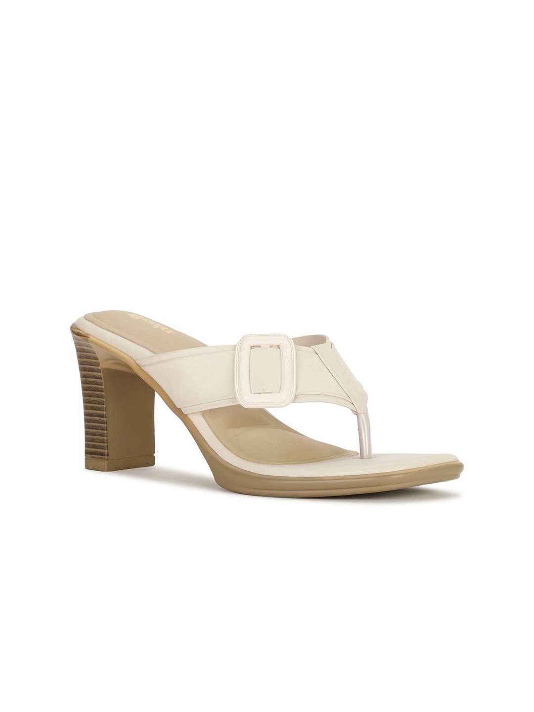 

Bata Open Toe Block Heels, Beige