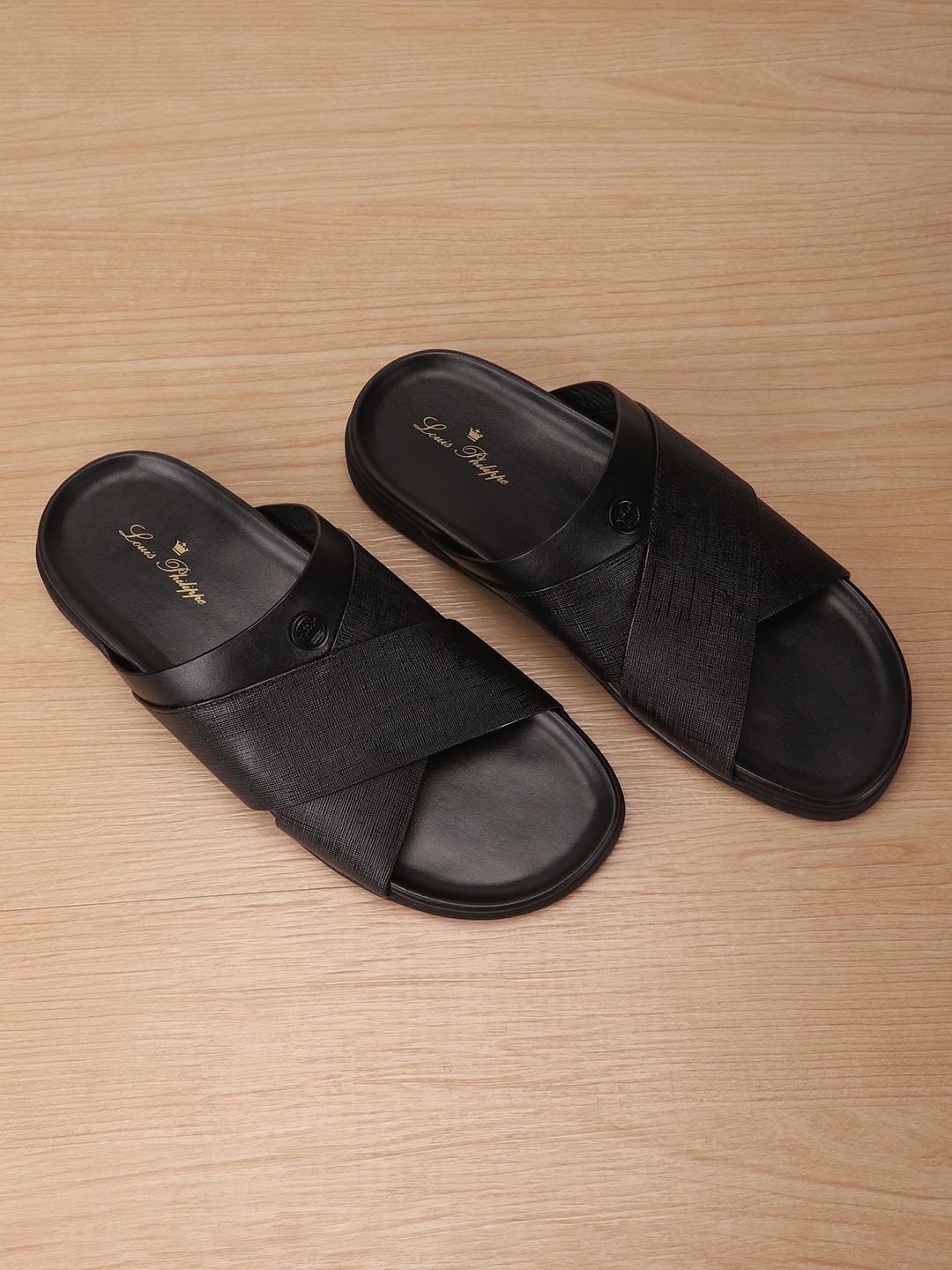 

Louis Philippe Men Comfort Sandals, Black