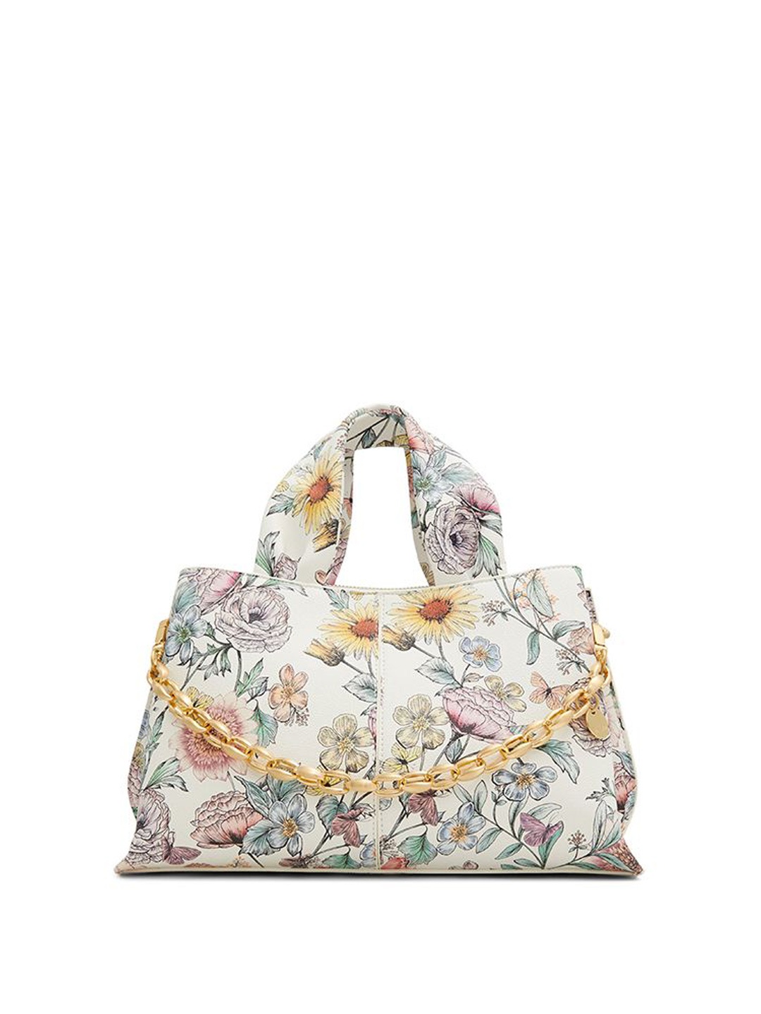 

ALDO Floral Printed Swagger Handheld Bag, White