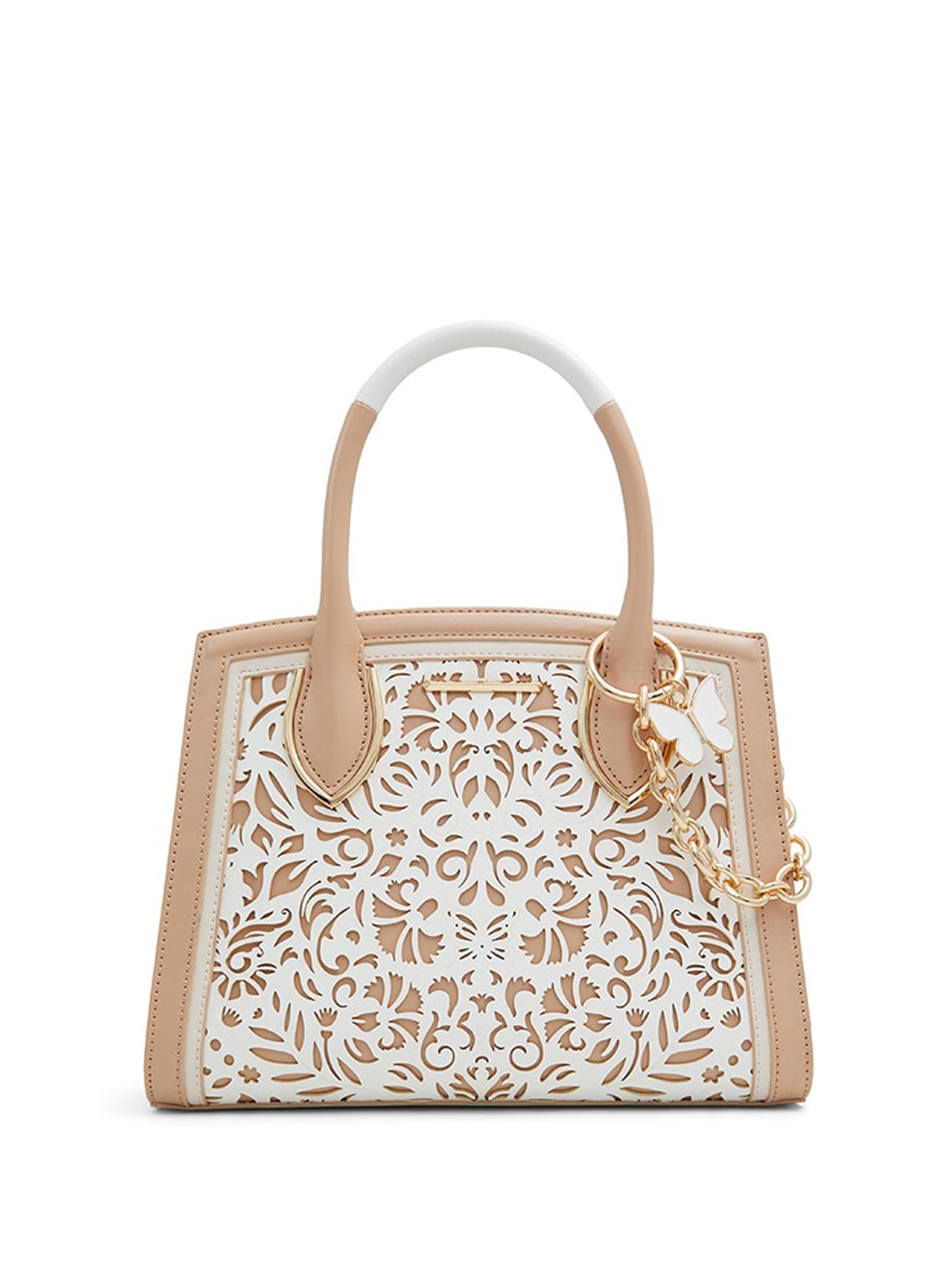 

ALDO Structured Cut Work Handheld Bag, Beige