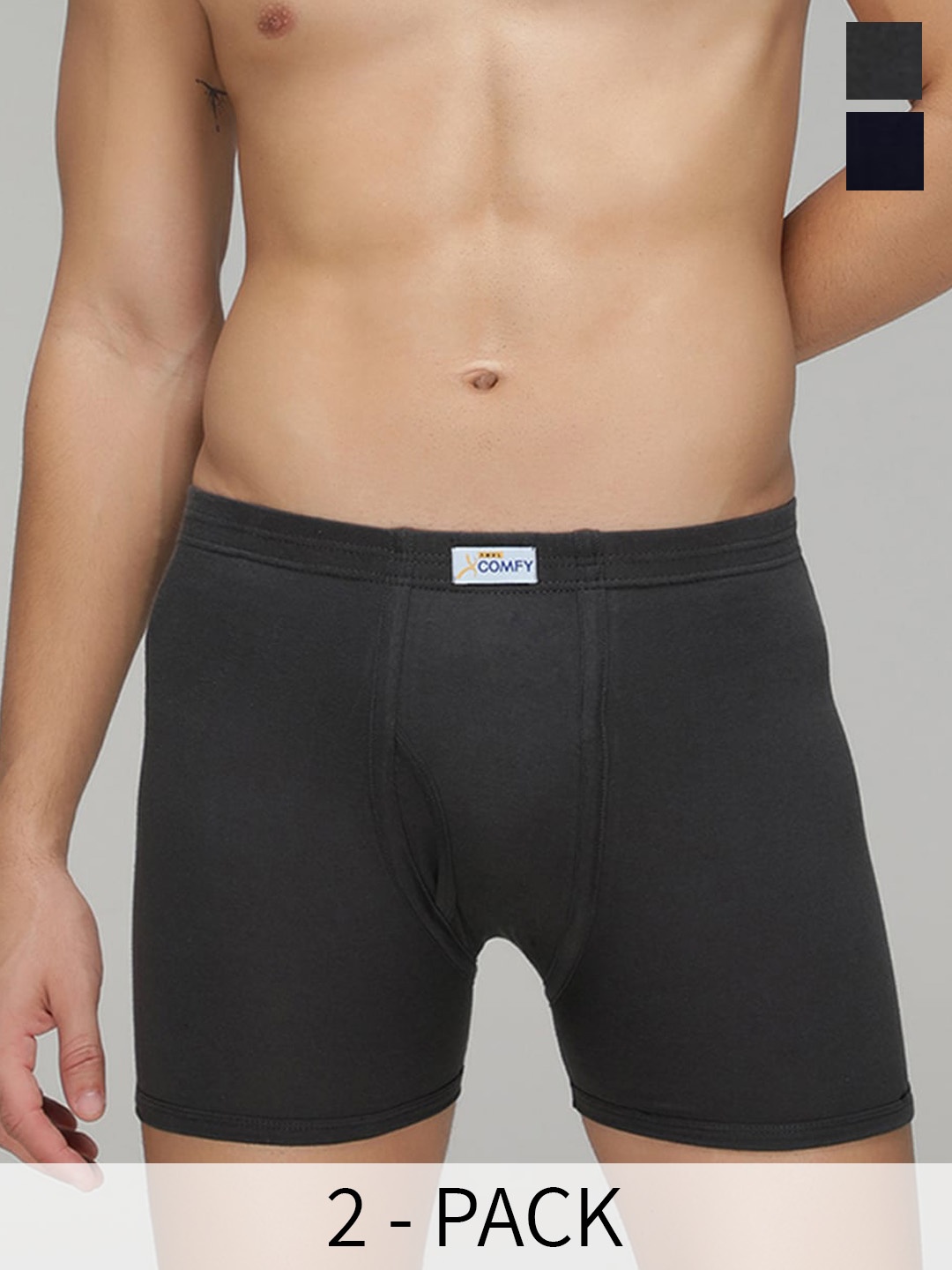 

AMUL COMFY Pack Of 2 Assorted Pure Cotton Trunk AC-TR-FCTRIE-MULTI1-3XL-2PC