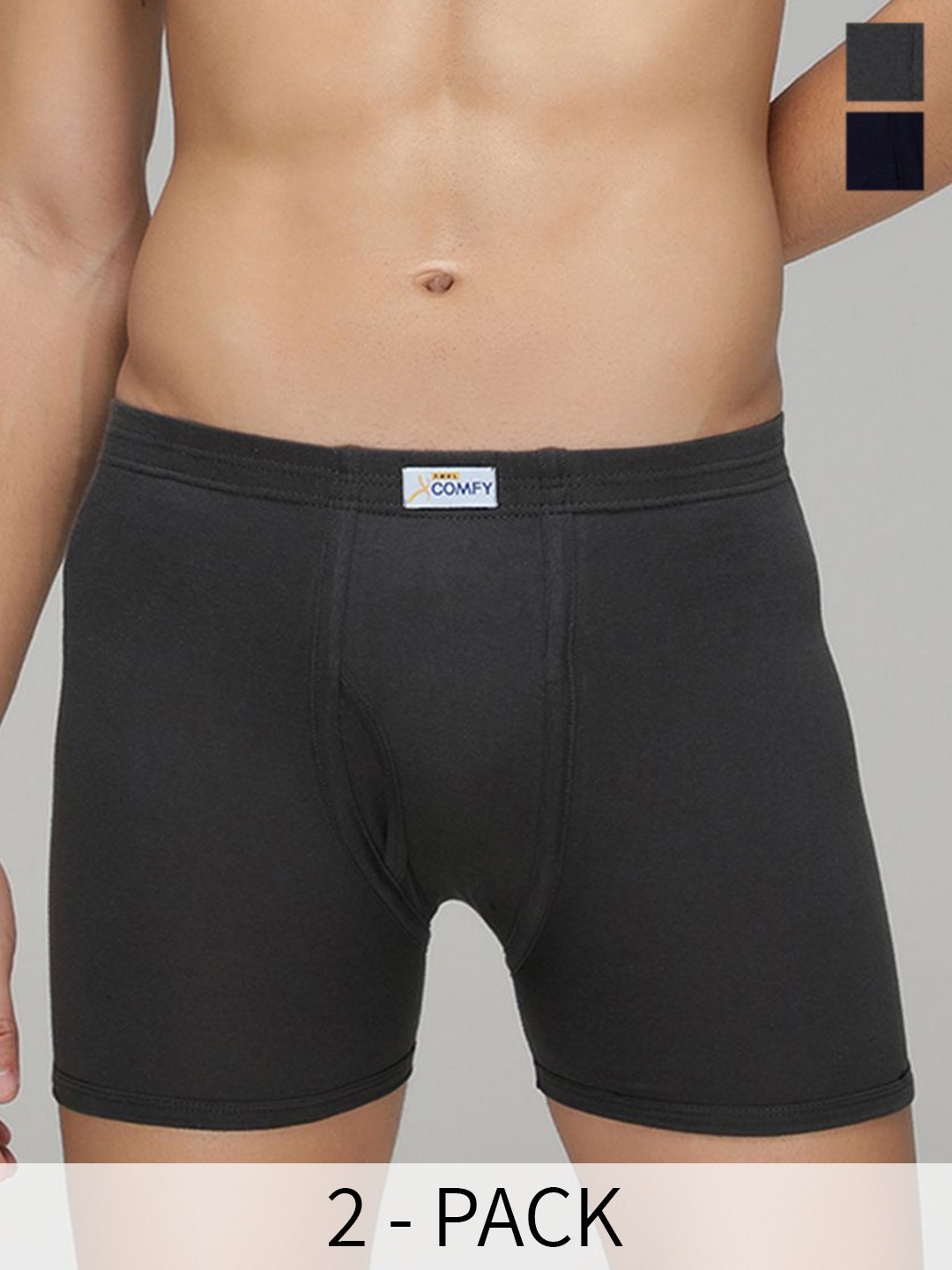 

AMUL COMFY Pack Of 2 Assorted Breathability Trunks AC-TR-FCTRIE-MULTI1-XL-2PC