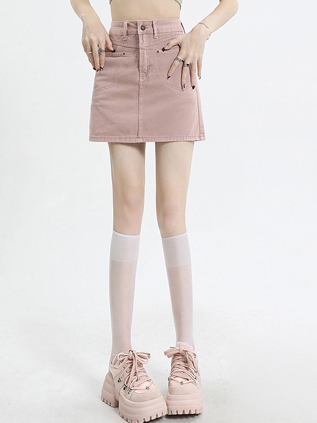 

LULU & SKY Women A-Line Mini Skirt, Pink