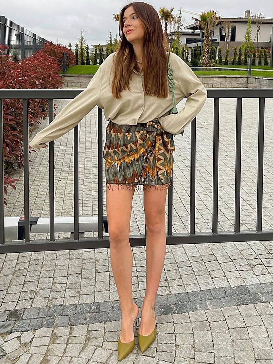 

LULU & SKY Women Printed A-Line Mini Skirts, Grey