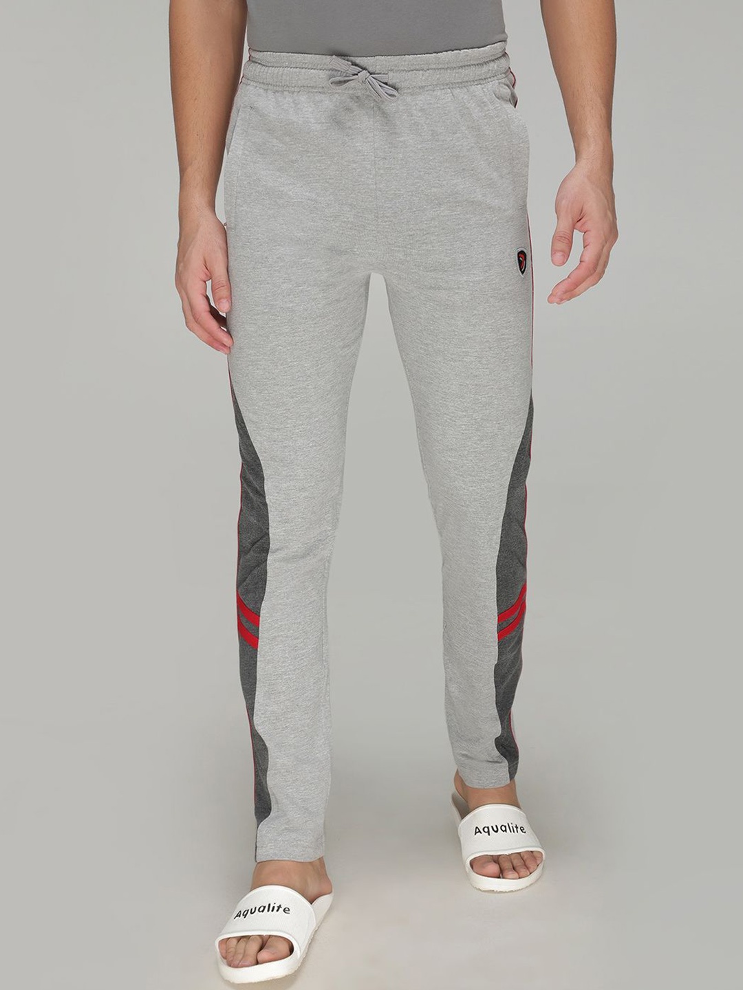 

SPORTO Men Dry Fit Track Pants, Grey melange