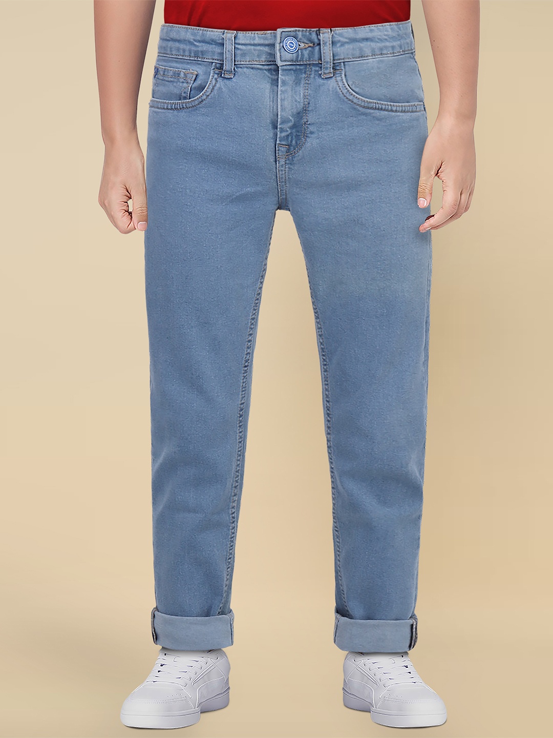 

Allen Solly Junior Boys Slim Fit Clean Look Jeans, Blue