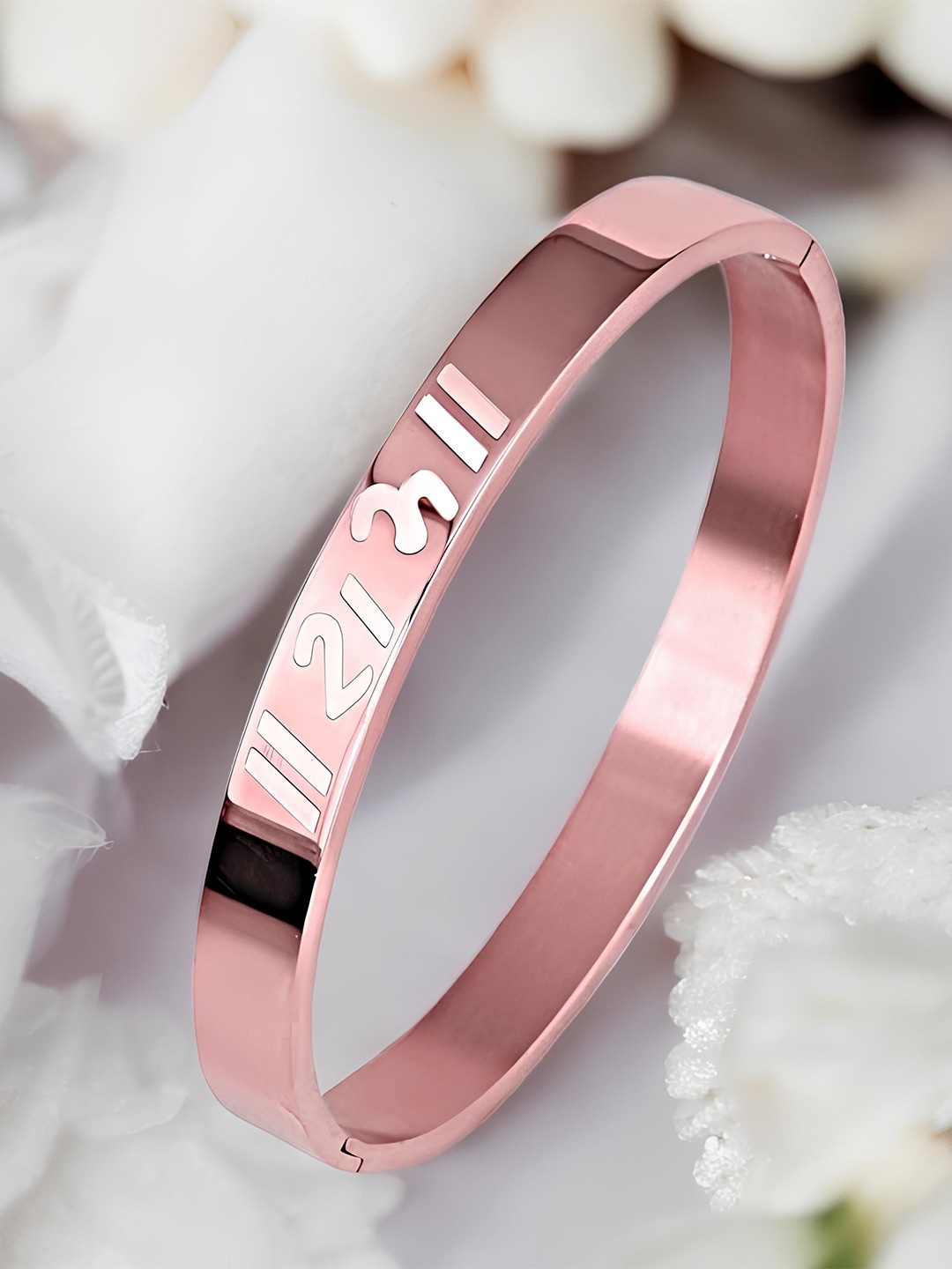 

KARISHMA KREATIONS Unisex Rose Gold-Plated Kada Bracelet