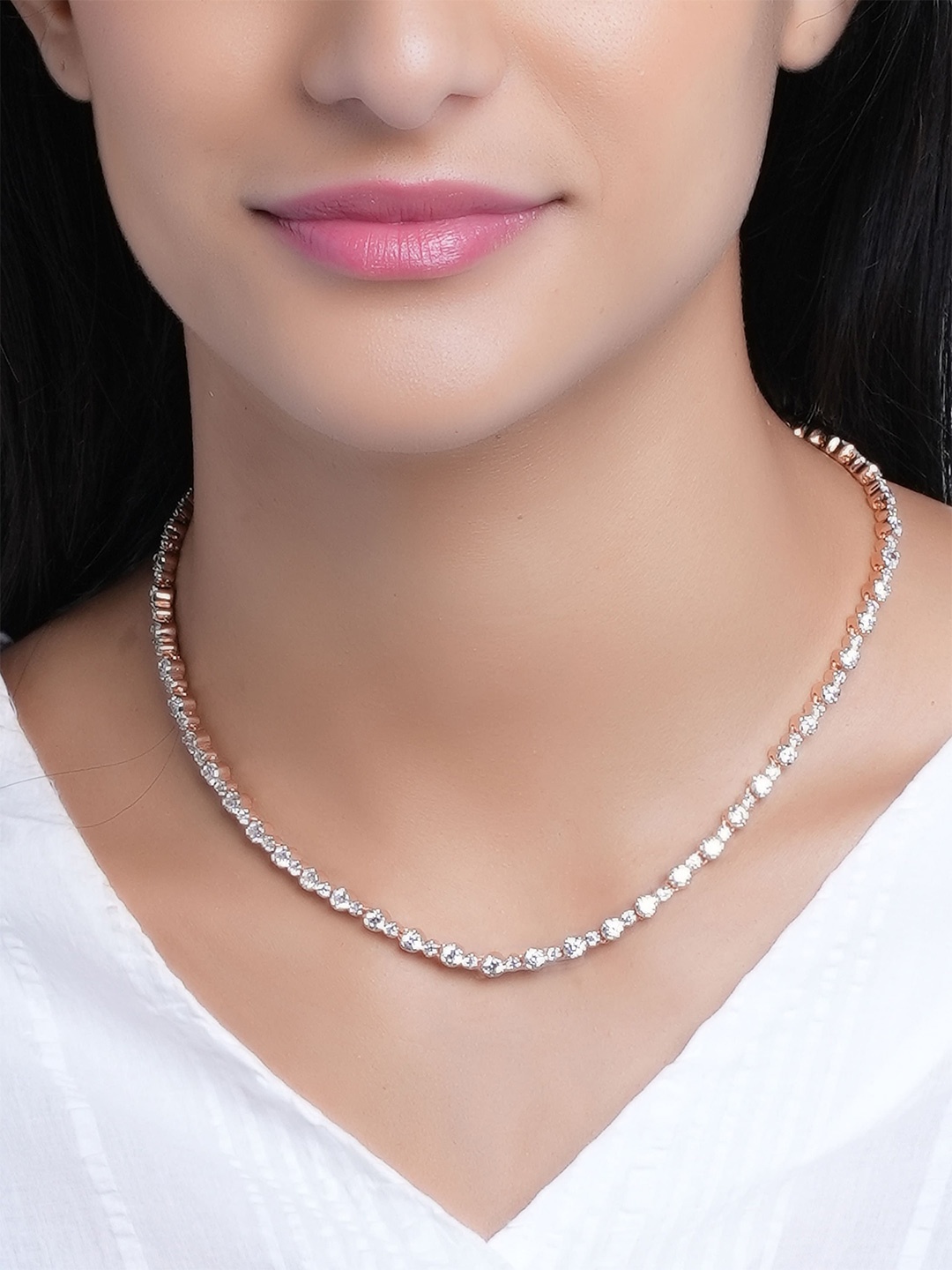 

Juicy Couture Crystals Necklace, Rose gold
