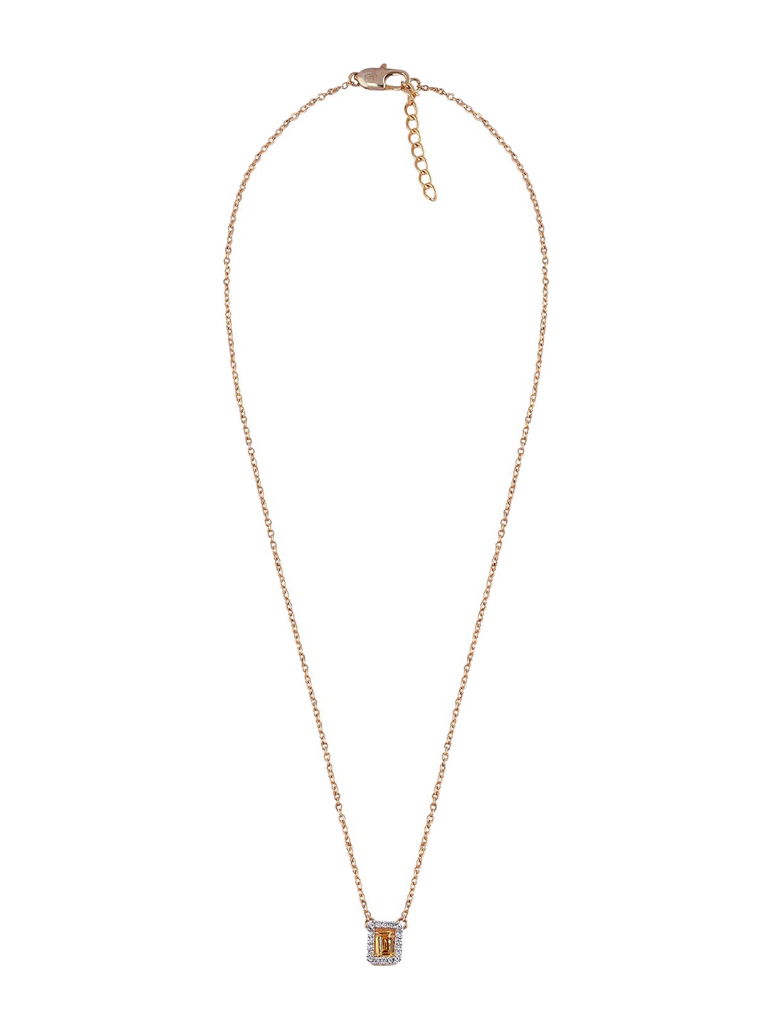 

Juicy Couture Cubic Zirconia Square Pendant With Chain, Gold