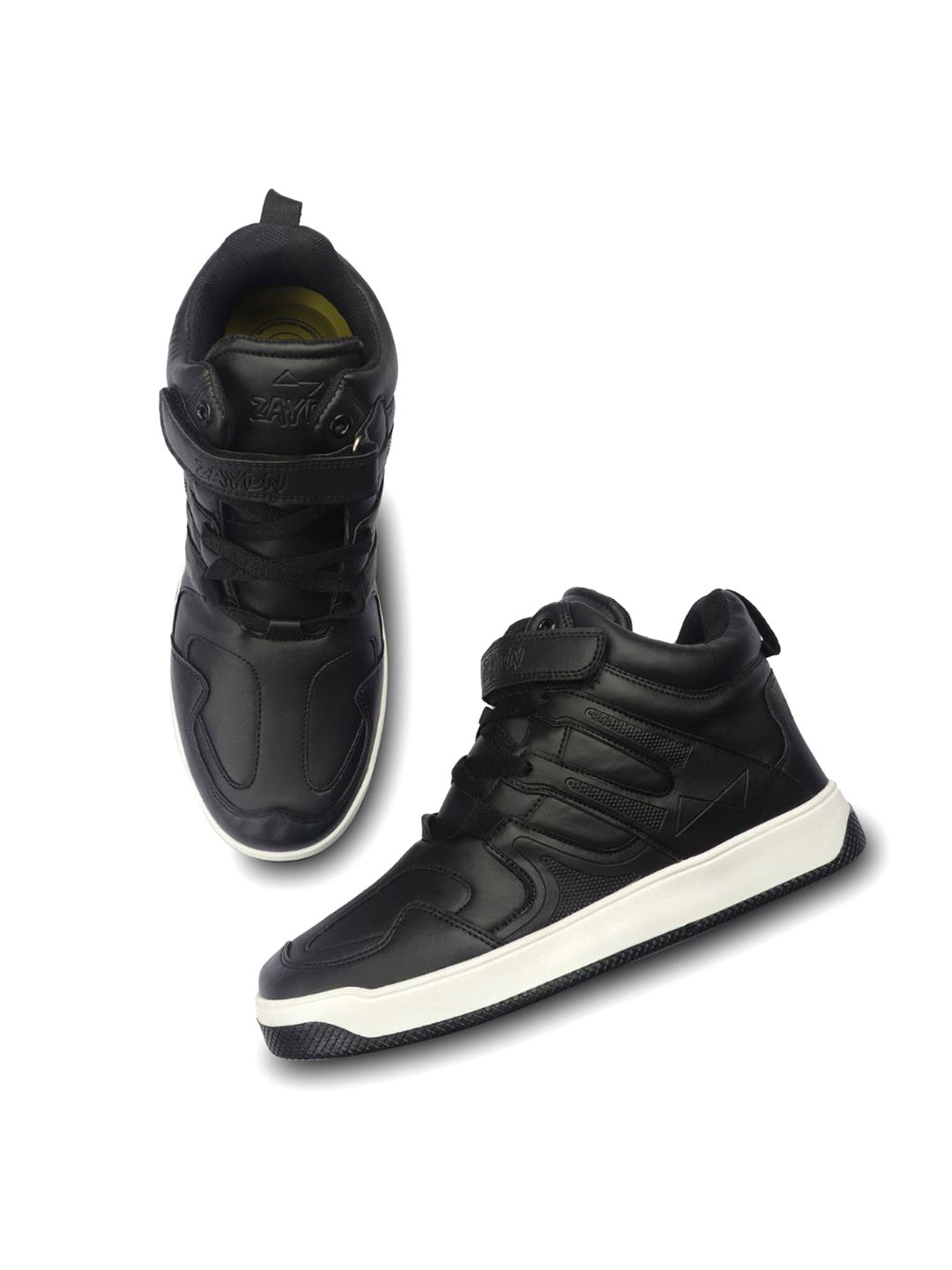 

ZAYDN Men Memory Foam Round Toe Sneakers, Black