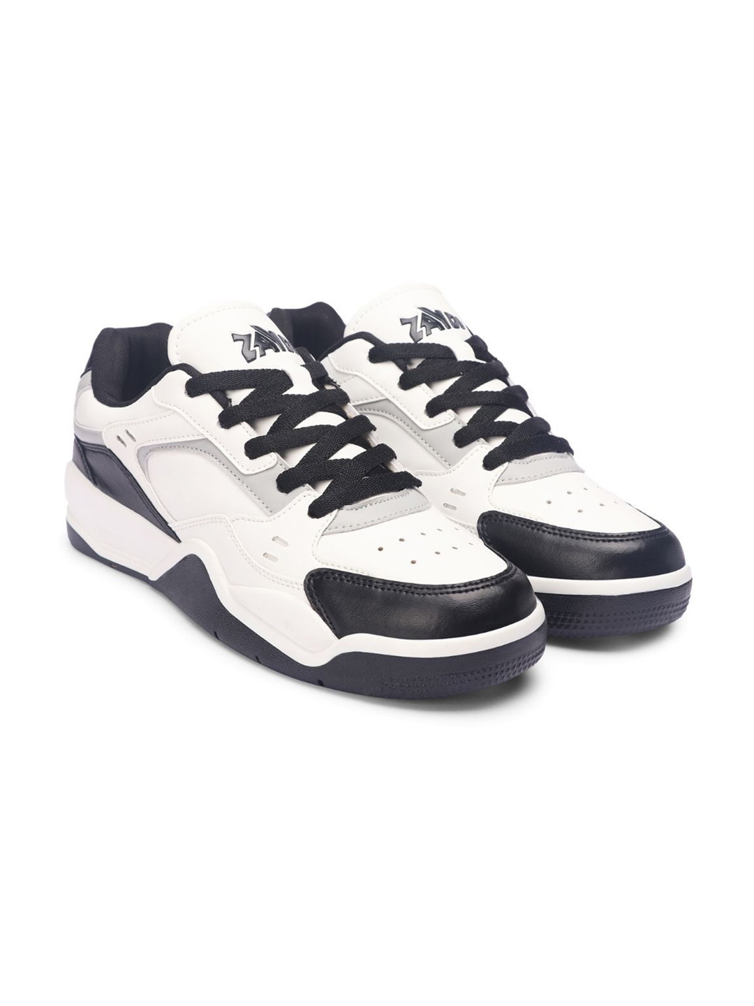 

ZAYDN Men Memory Foam Round Toe Sneakers, White