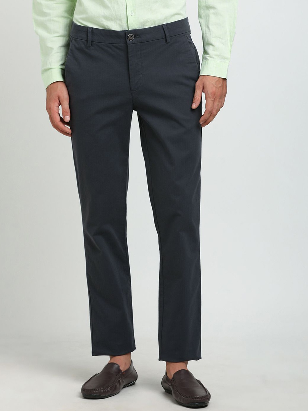 

Turtle Men Relaxed Skinny Fit Trousers, Navy blue