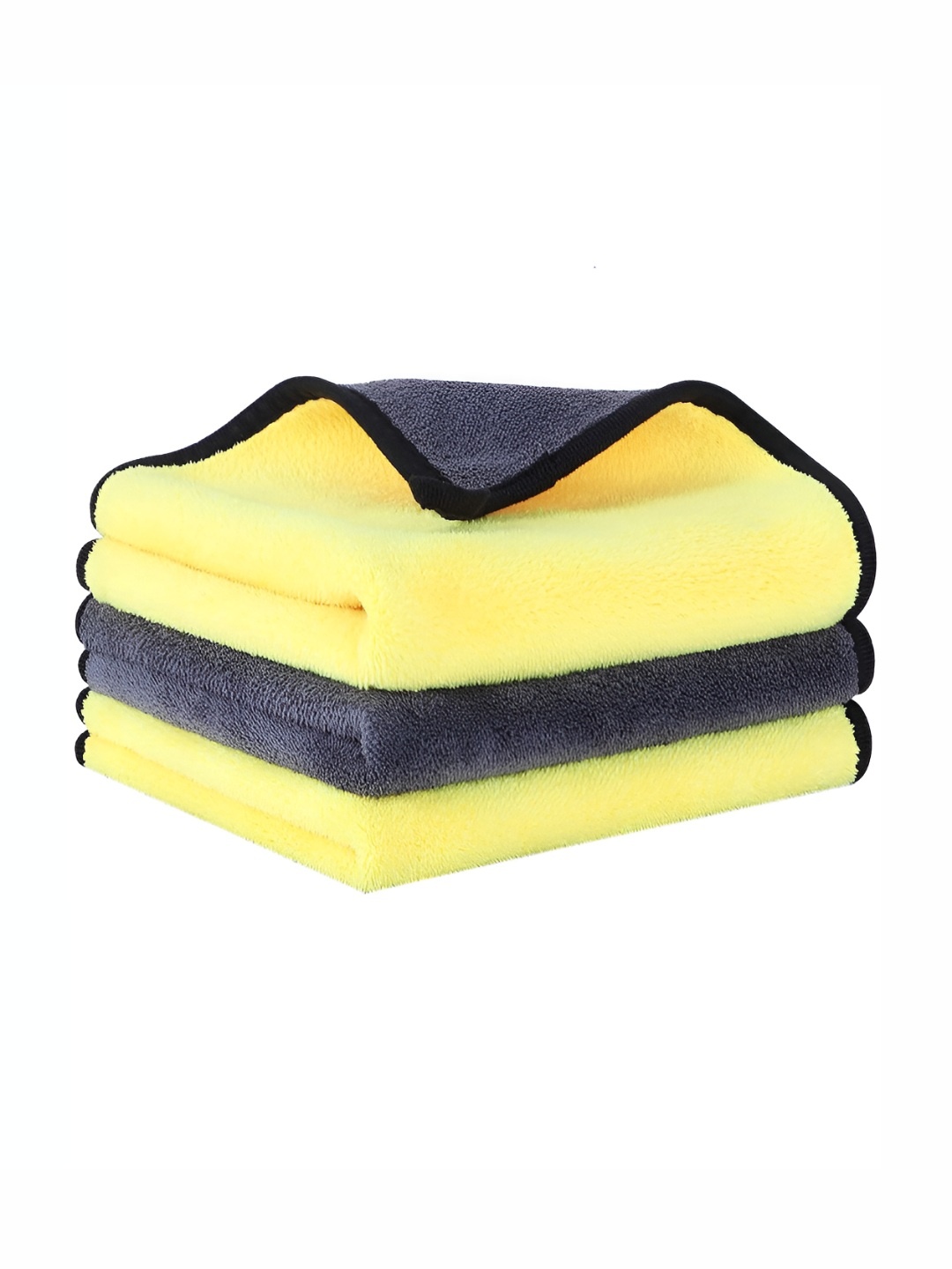 

P-Plus International Yellow & Grey 3 Pieces Microfiber Cleaning Cloths
